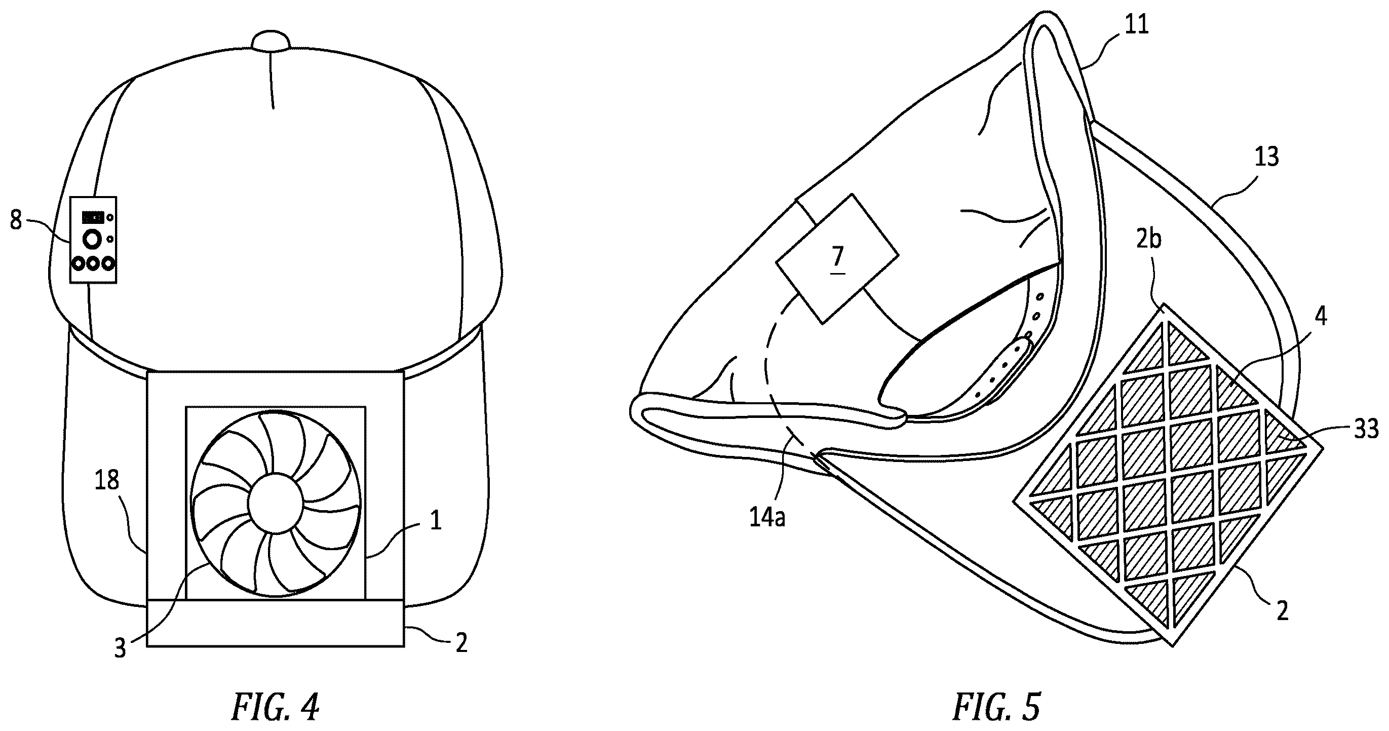 Patent US12496474 Figure 4 – Maskless respiratory and eye protection device for aerosols and vapors including chemical, biological, radiological, and nuclear (CBRN) contaminants