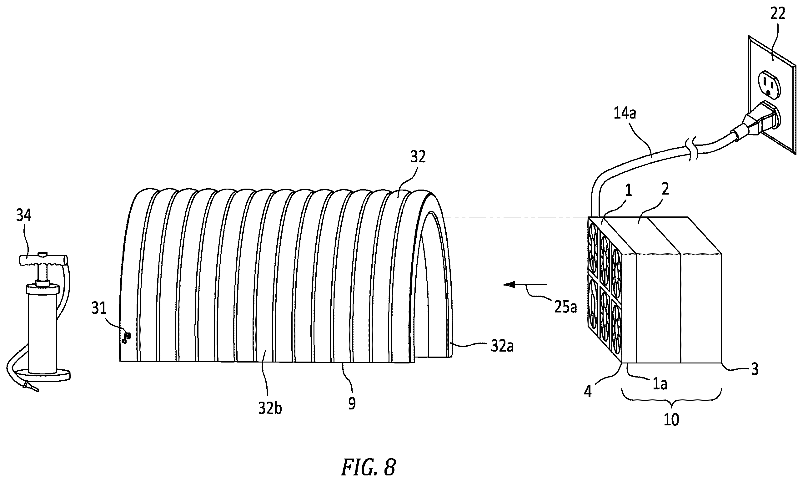 Patent US12496474 Figure 7 – Maskless respiratory and eye protection device for aerosols and vapors including chemical, biological, radiological, and nuclear (CBRN) contaminants