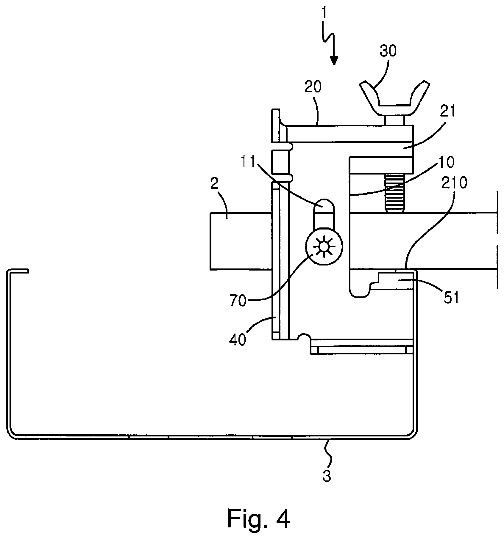 Patent US12496478 Figure 4 – Side bracket for installation of sprinkler