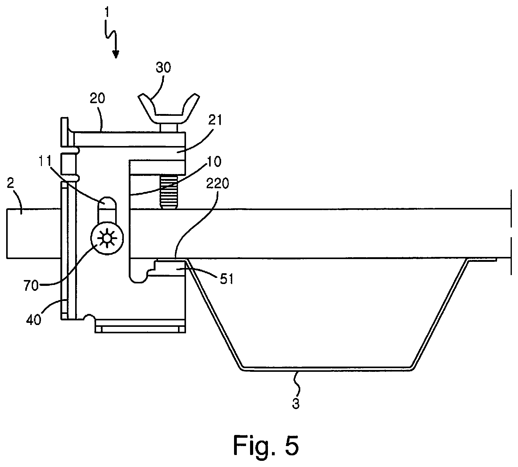 Patent US12496478 Figure 5 – Side bracket for installation of sprinkler