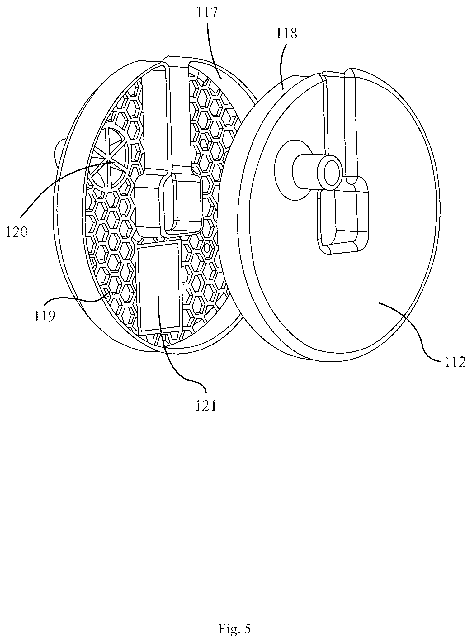 Patent US12496487 Figure 5 – Plate squeeze chest press