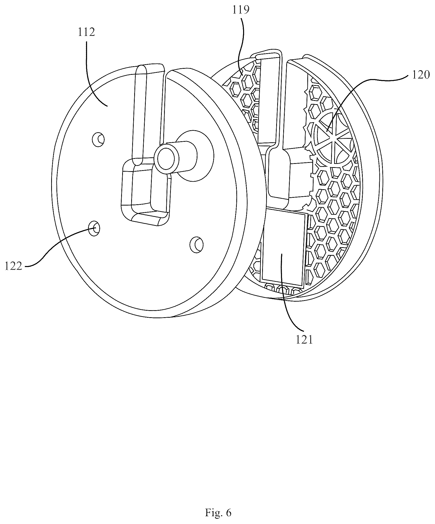Patent US12496487 Figure 6 – Plate squeeze chest press