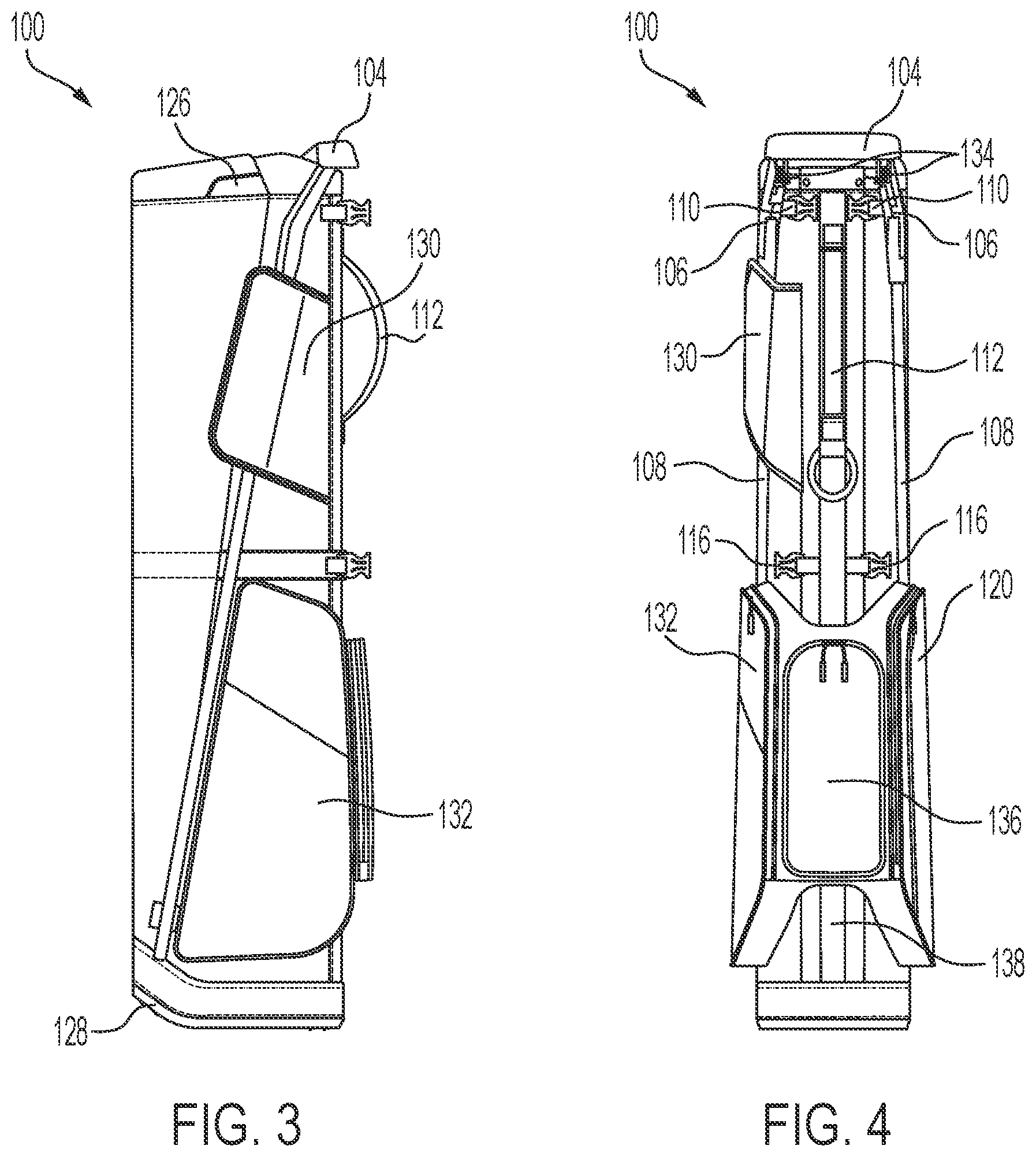 Patent US12496501 Figure 2 – Lightweight golf bag with a top cuff actuator mechanism