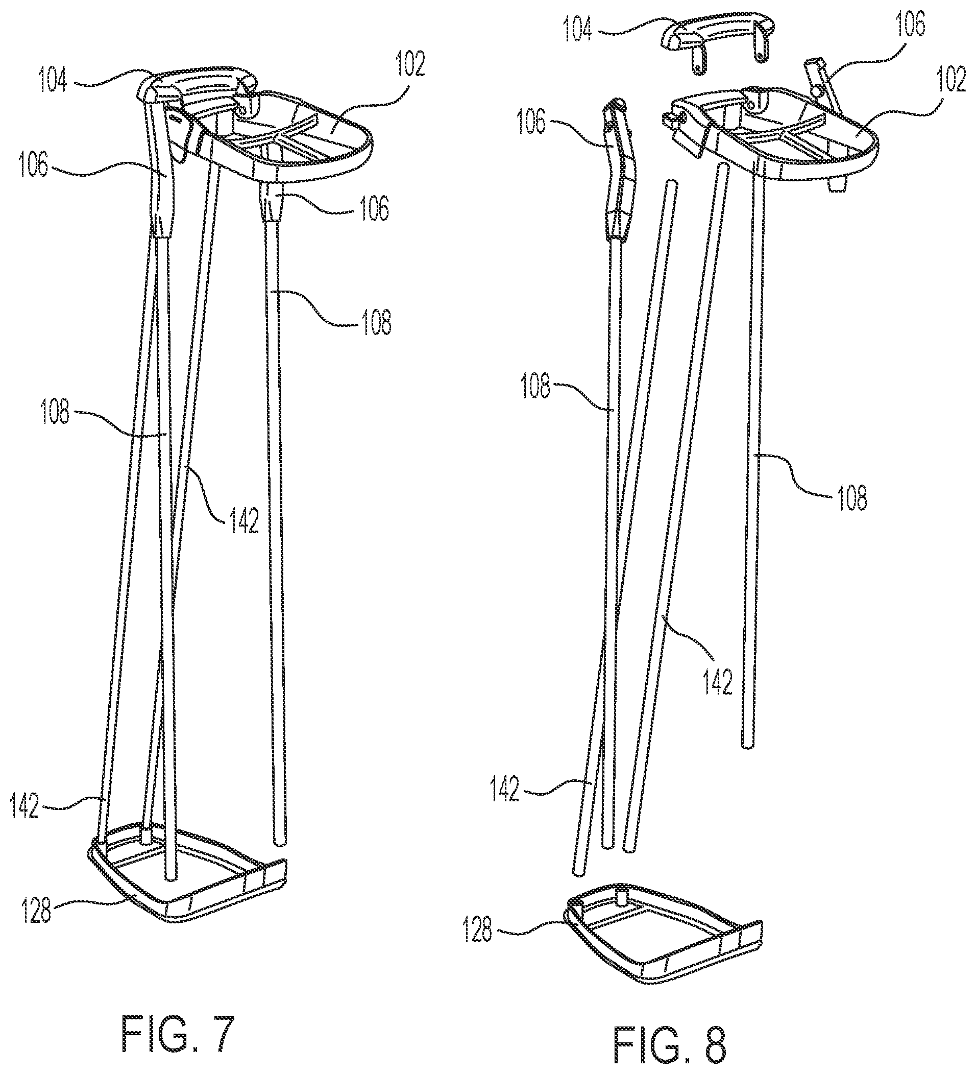 Patent US12496501 Figure 4 – Lightweight golf bag with a top cuff actuator mechanism