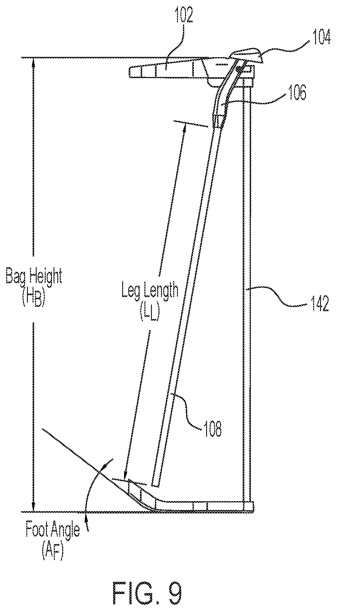 Patent US12496501 Figure 5 – Lightweight golf bag with a top cuff actuator mechanism