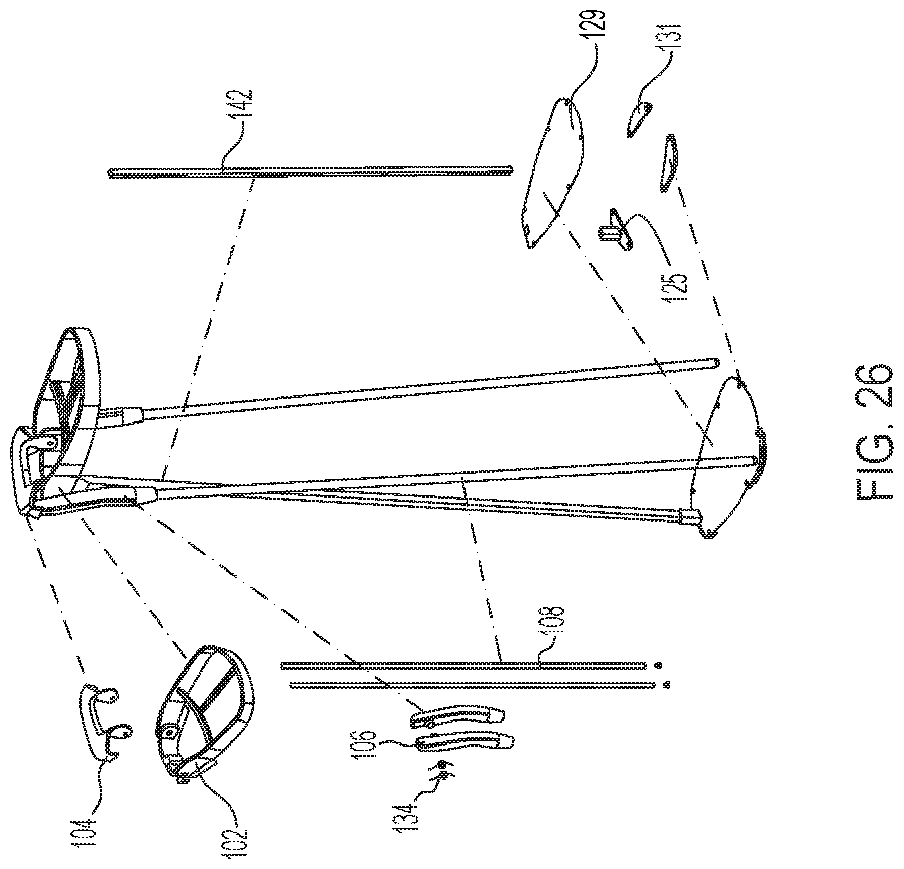 Patent US12496501 Figure 14 – Lightweight golf bag with a top cuff actuator mechanism