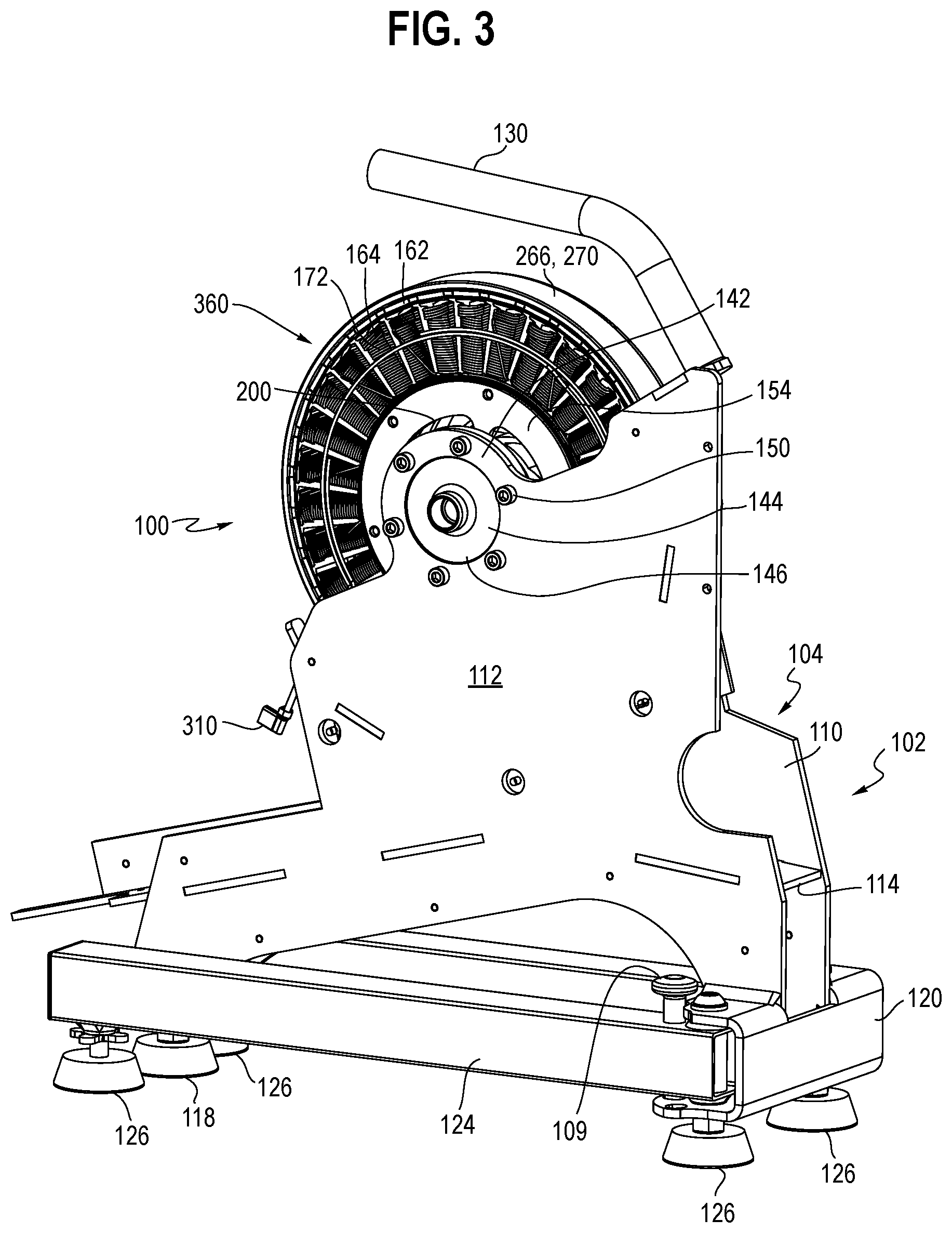 Patent US12496504 Figure 3 – Bicycle trainer torque measurement device