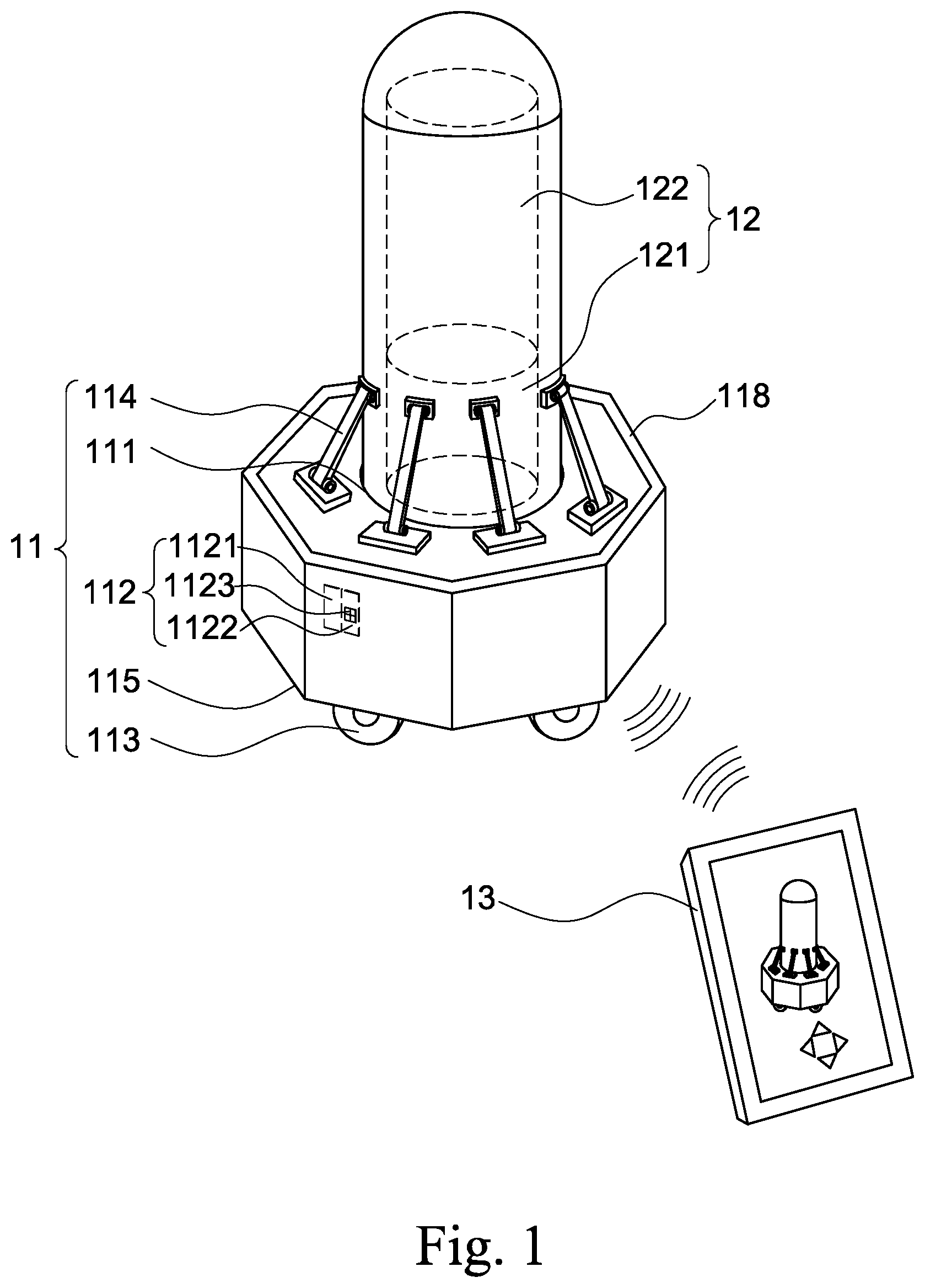Patent US12496505 Figure 1 – Boxing training robot with feedback function
