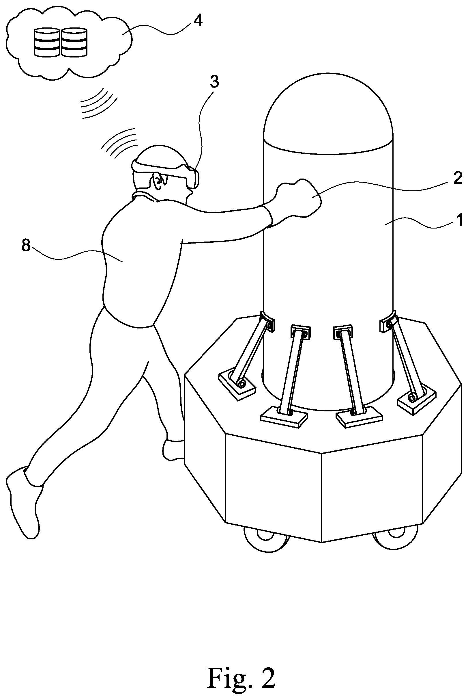 Patent US12496505 Figure 2 – Boxing training robot with feedback function