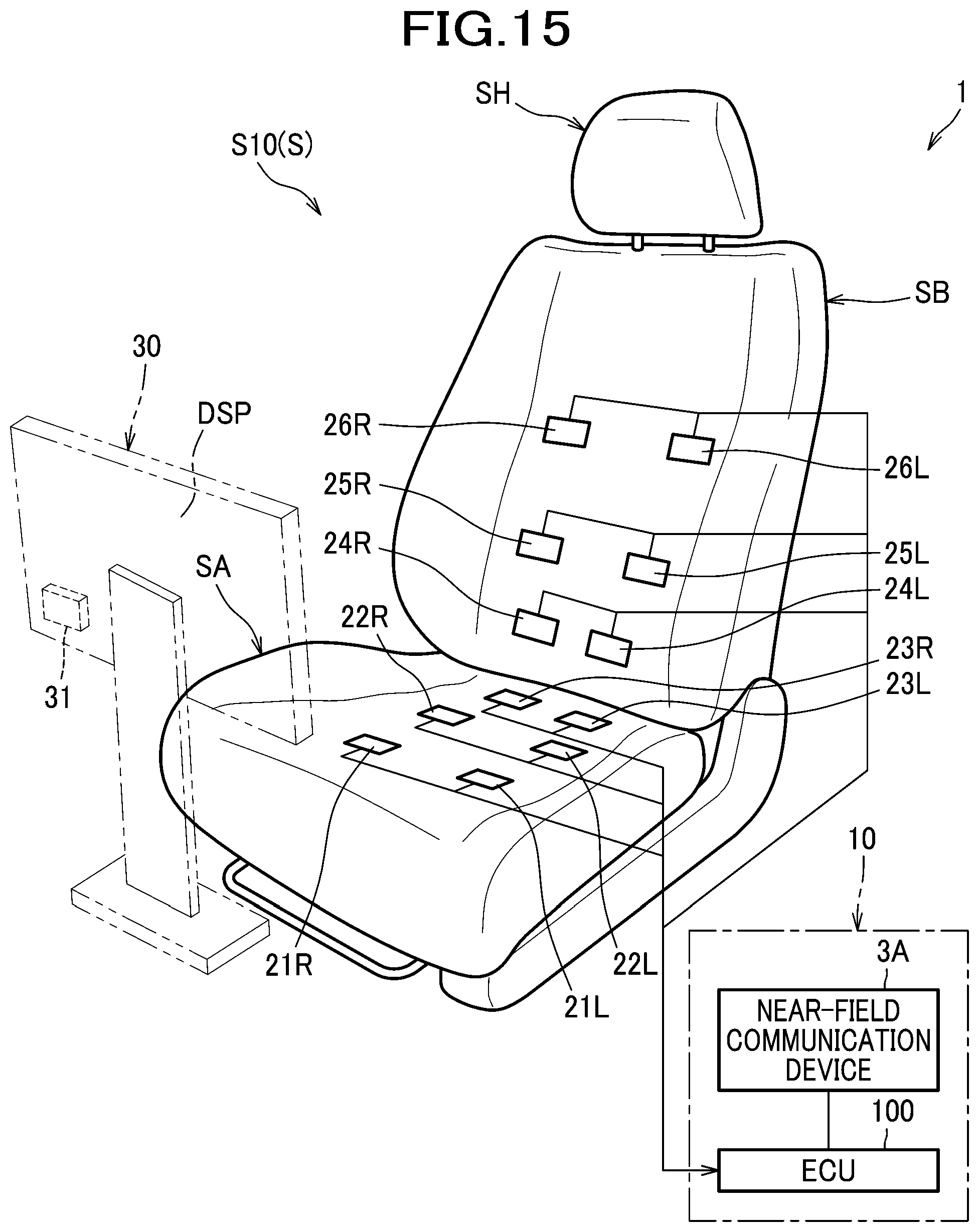 Patent US12496512 Figure 15 – Seat system