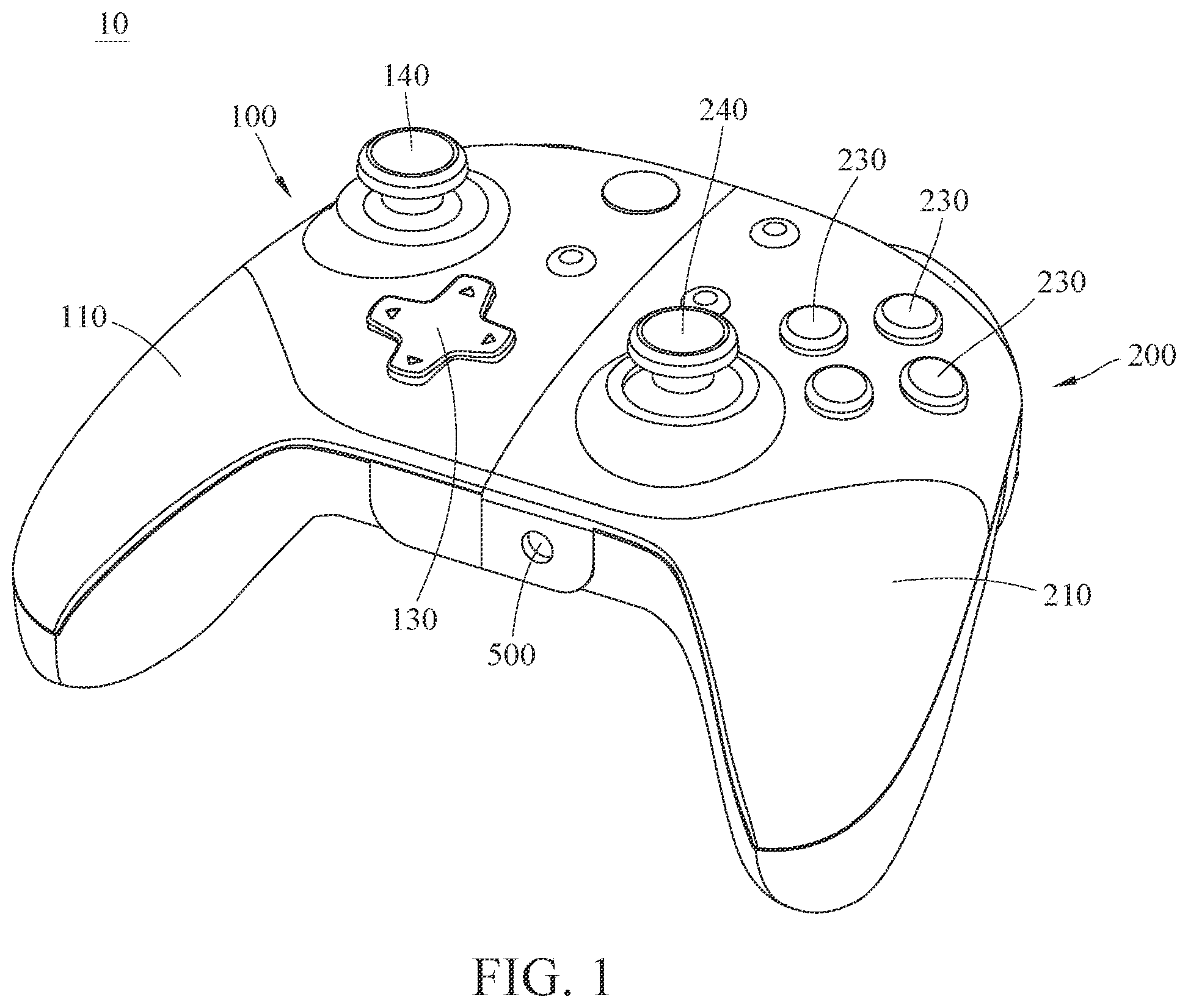 Patent US12496514 Figure 1 – Game controller