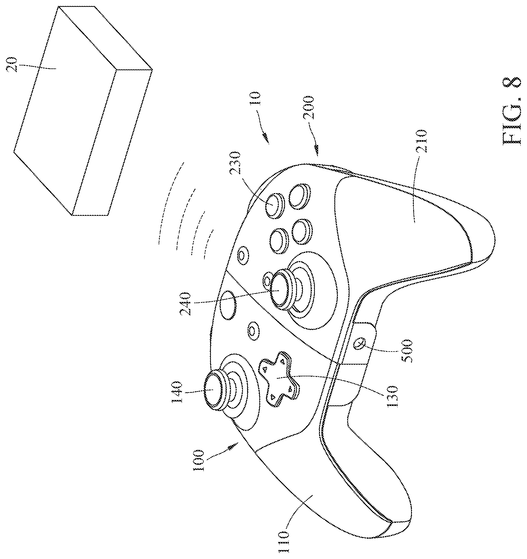 Patent US12496514 Figure 8 – Game controller