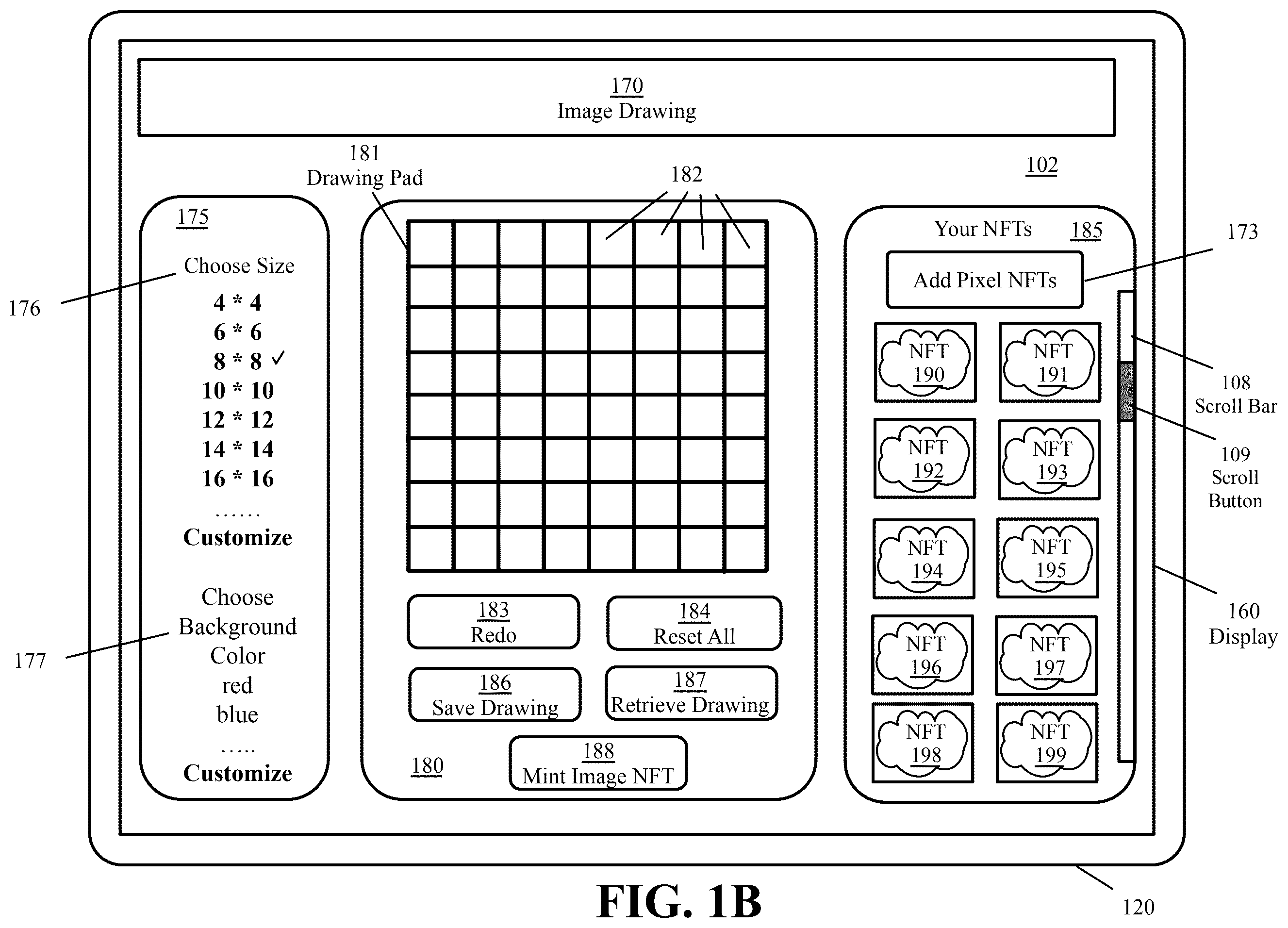 Patent US12496526 Figure 2 – Image drawing non-fungible token video game