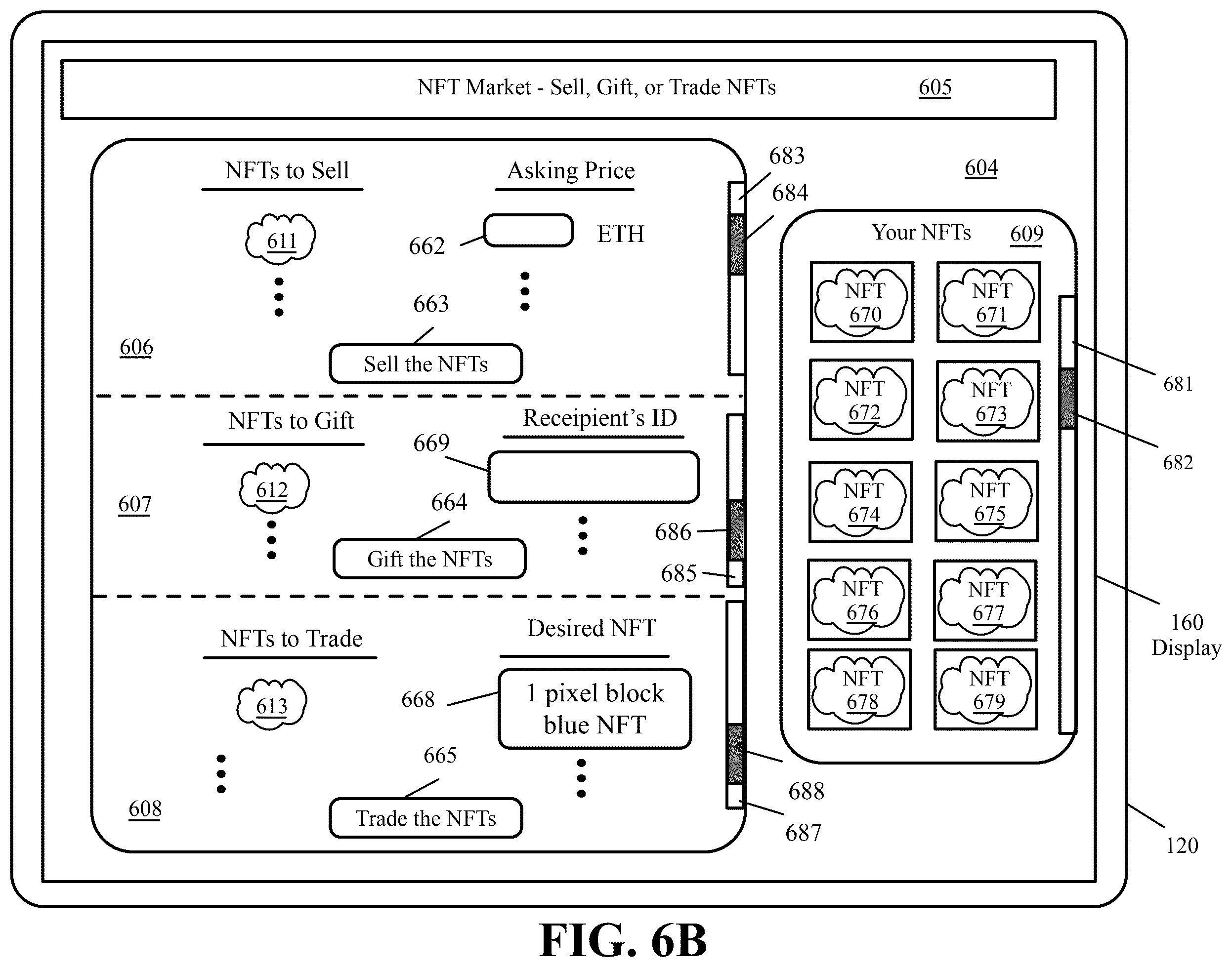 Patent US12496526 Figure 10 – Image drawing non-fungible token video game