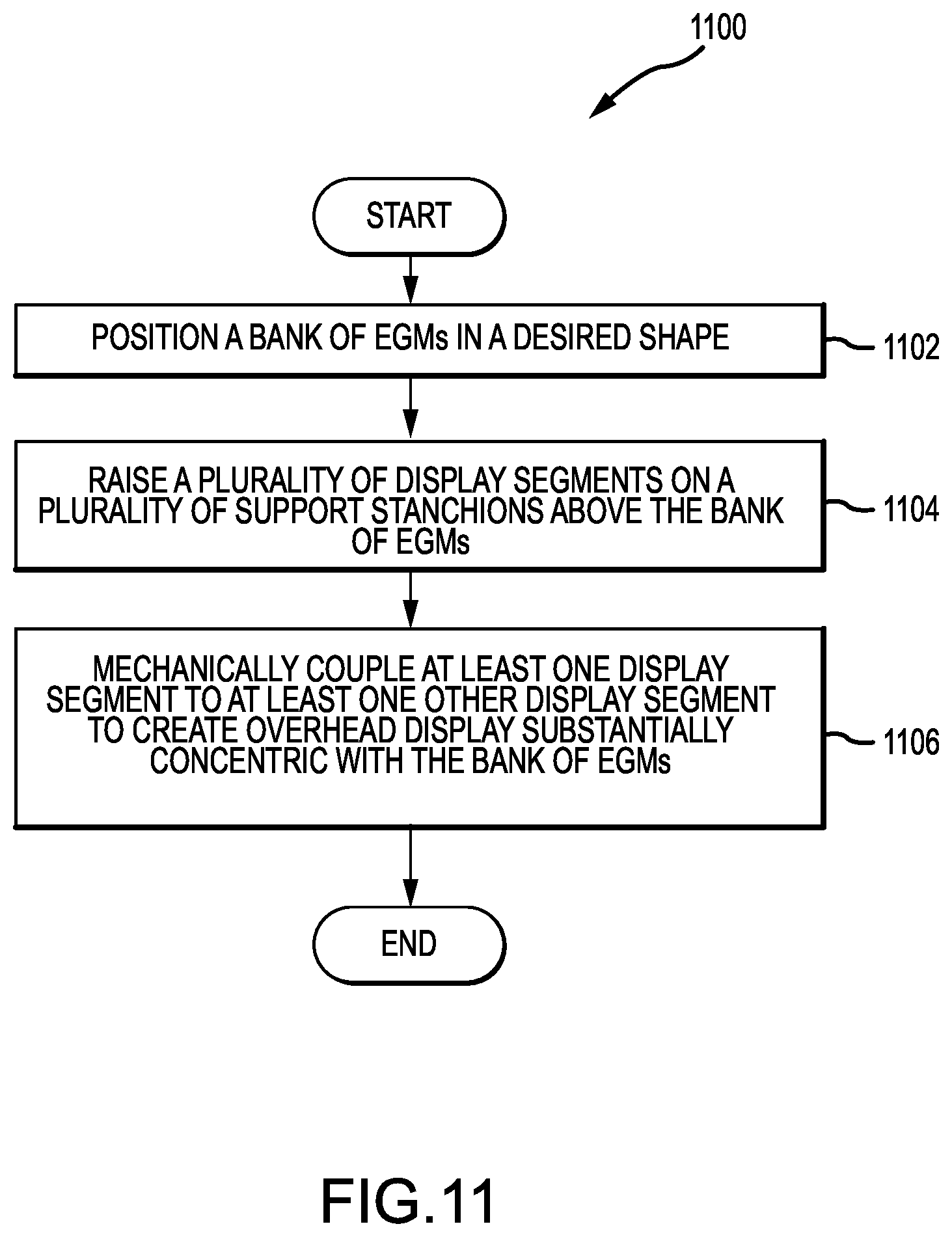 Patent US12496530 Figure 11 – Overhead display having concentric inner and outer displays and associated systems and methods