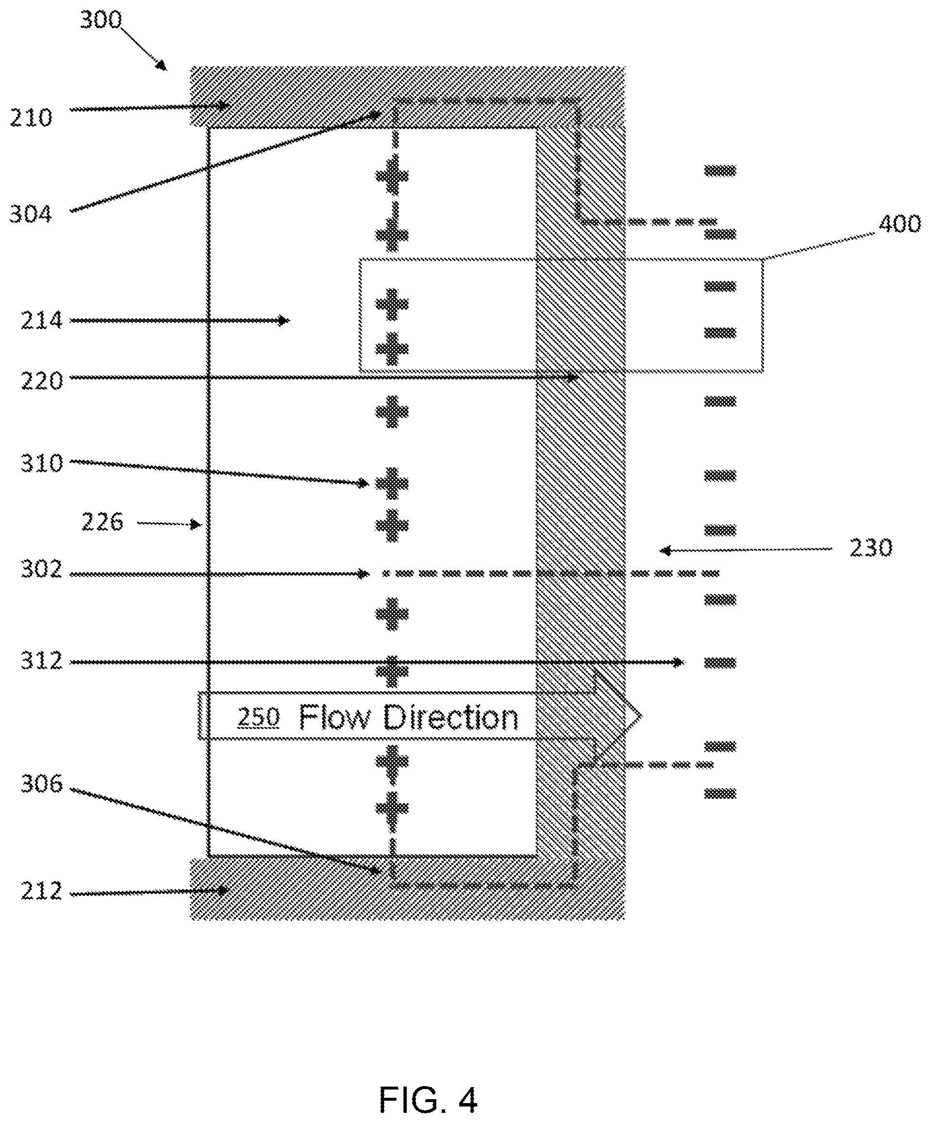 Patent US12496539 Figure 5 – Filter element with self-contained electrostatic buildup protection