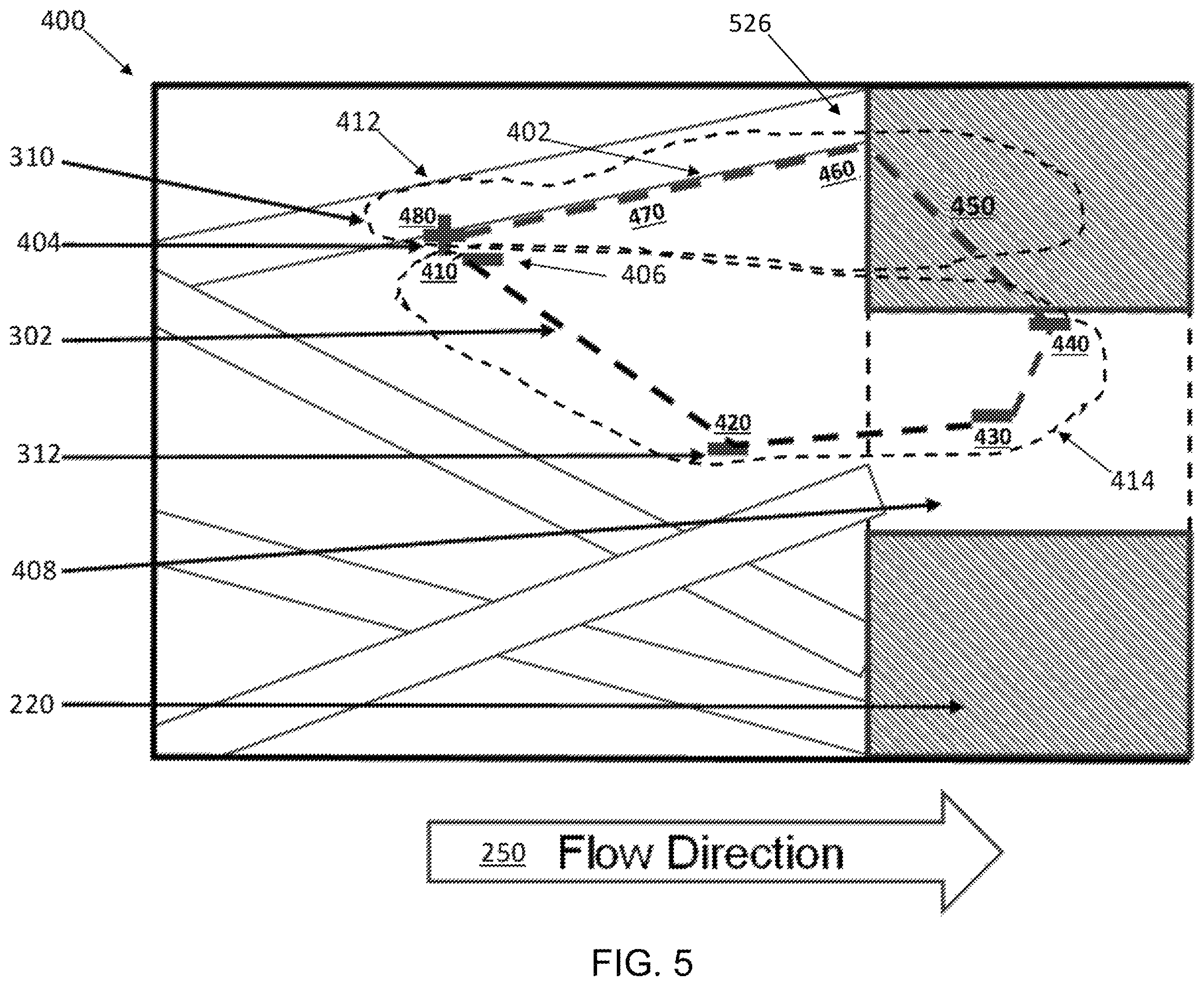 Patent US12496539 Figure 6 – Filter element with self-contained electrostatic buildup protection
