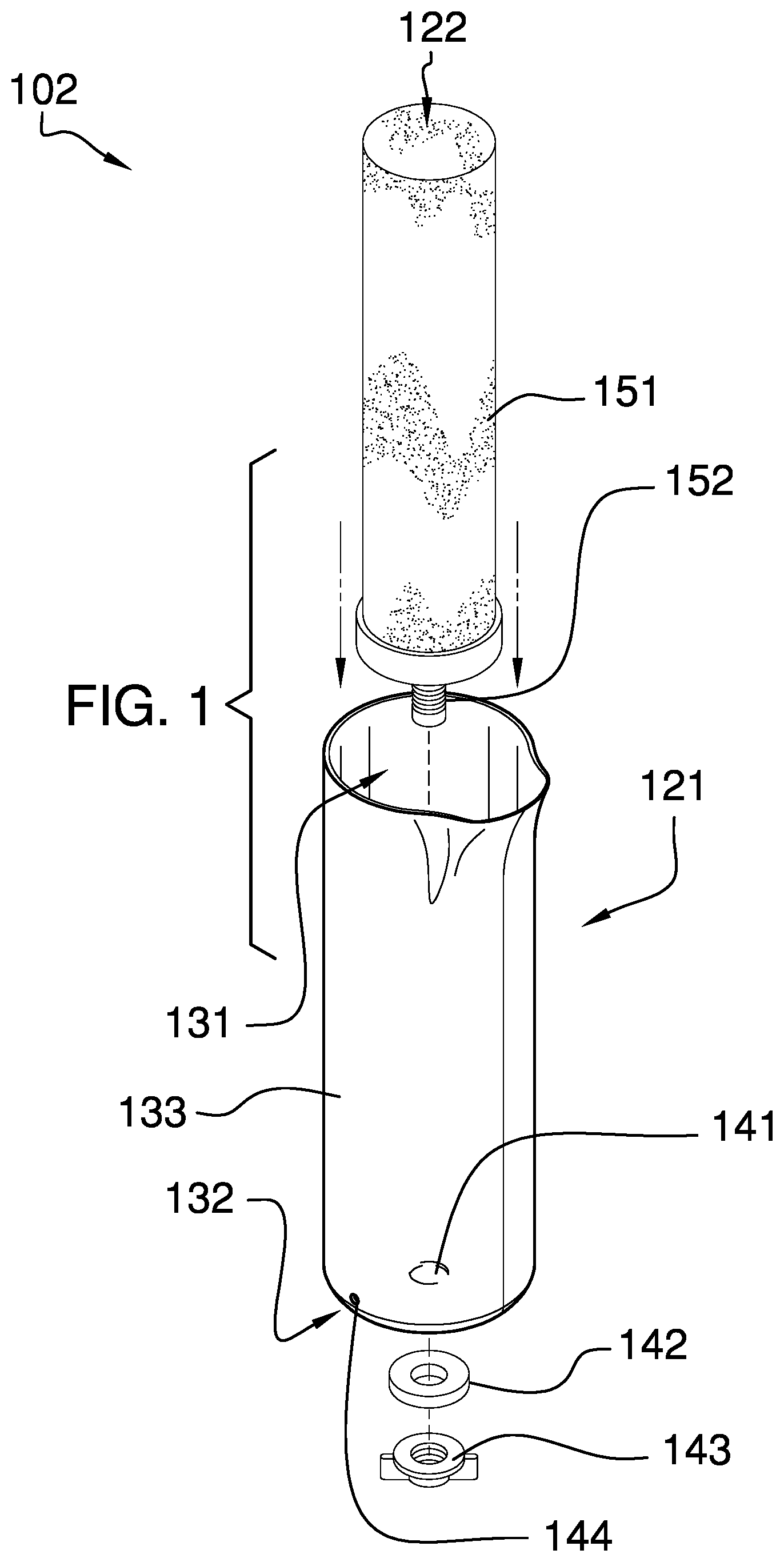 Patent US12496540 — Water filter hydrator — Figure 1