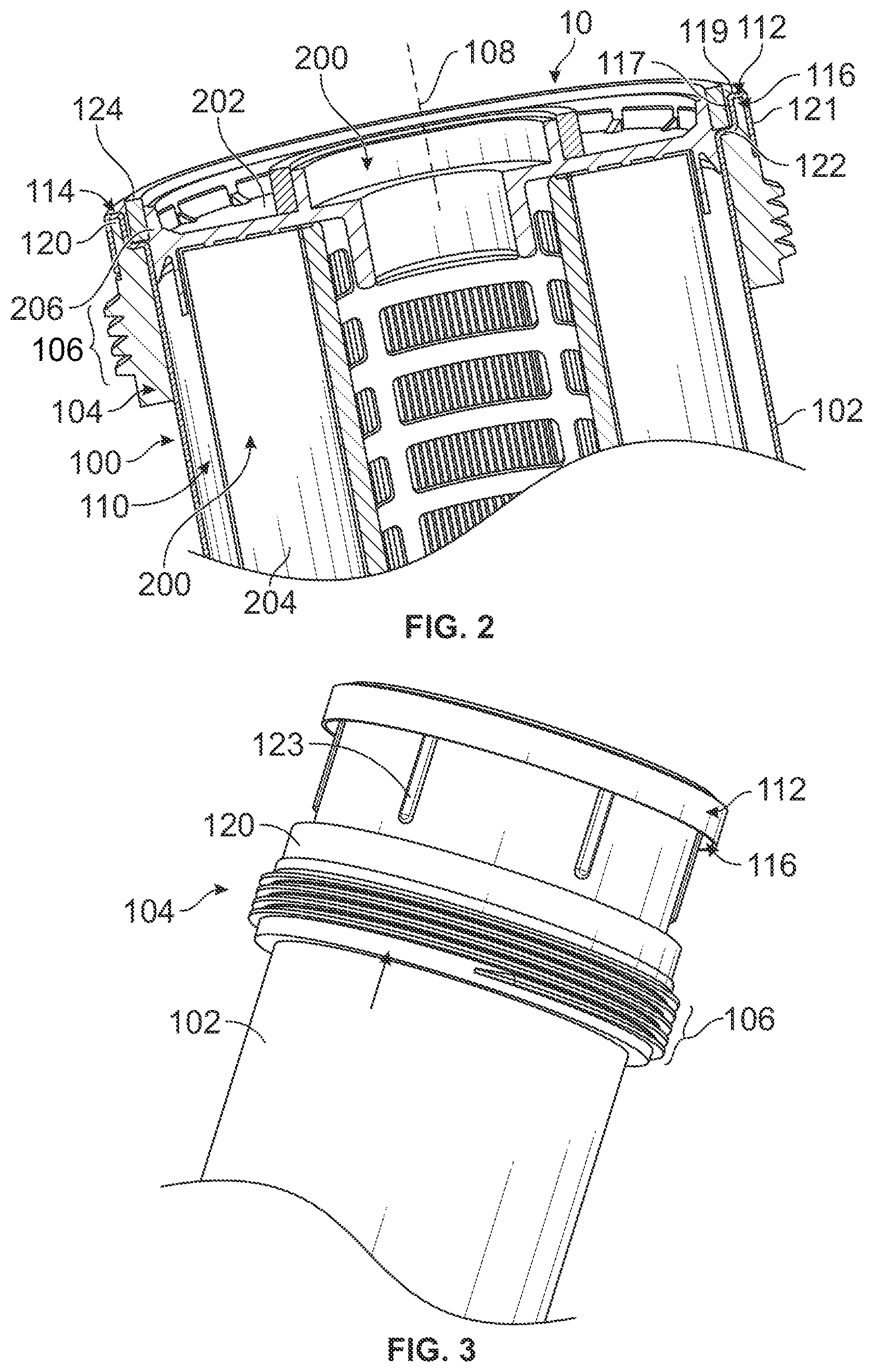 Patent US12496541 Figure 2 – Easy lock spin-on filter
