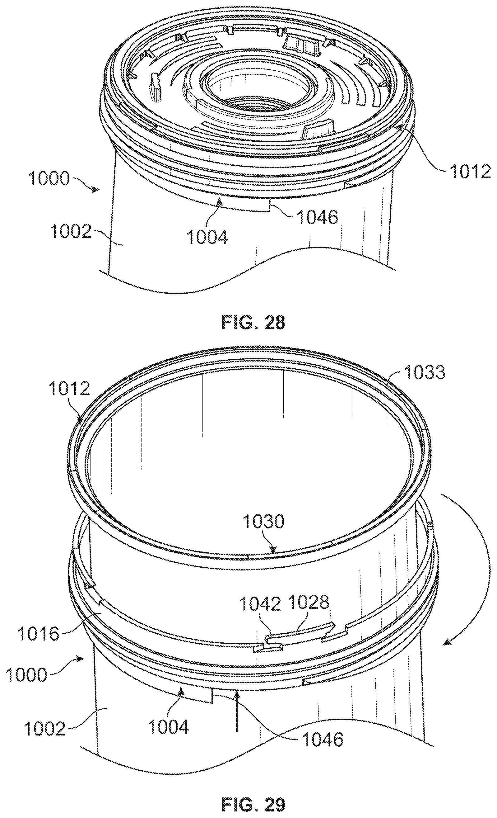 Patent US12496541 Figure 16 – Easy lock spin-on filter