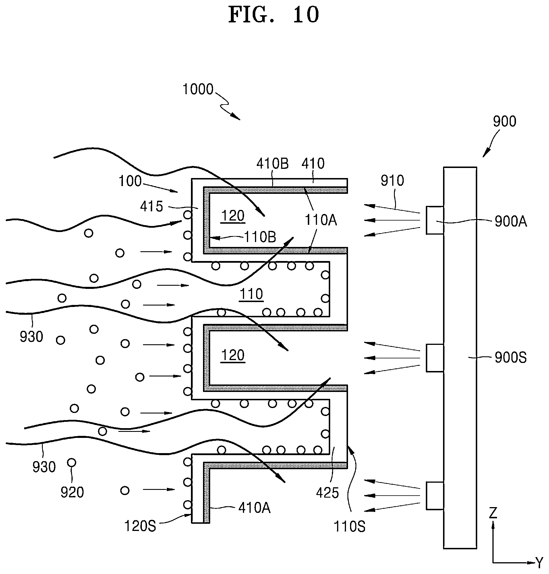 Patent US12496543 Figure 8 – Filtering system including recyclable ceramic catalyst filter and method of managing filtering system
