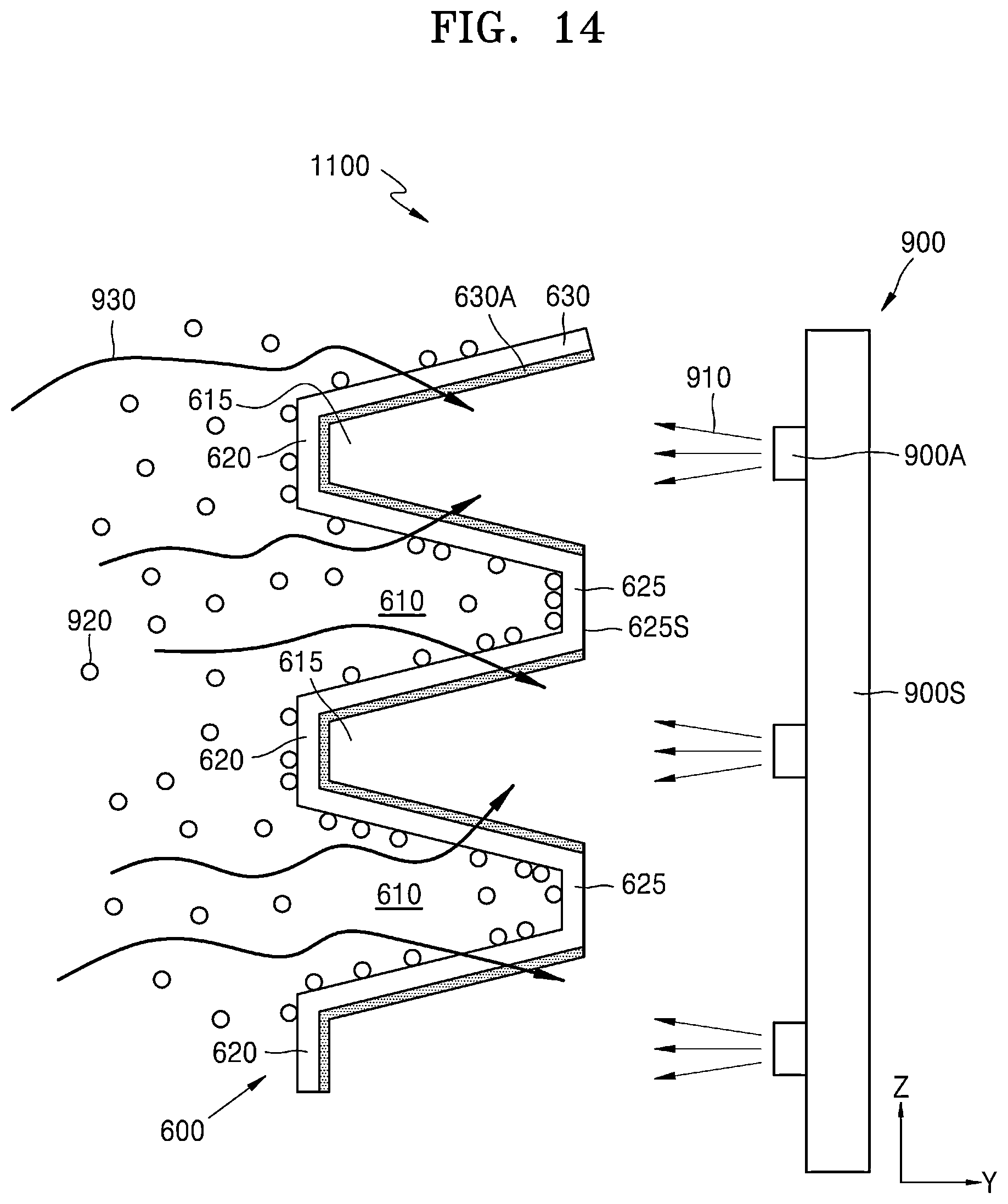 Patent US12496543 Figure 11 – Filtering system including recyclable ceramic catalyst filter and method of managing filtering system