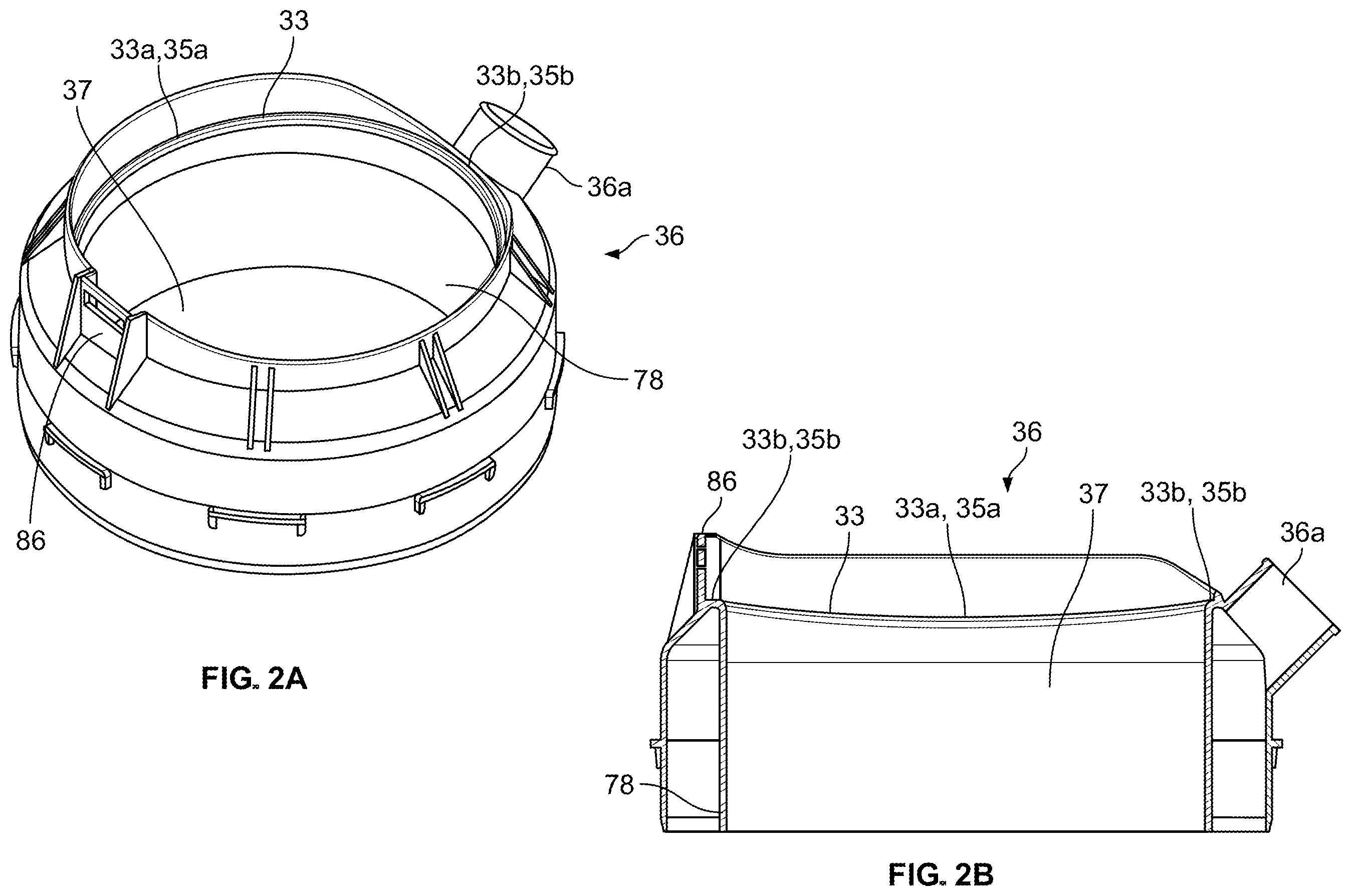 Patent US12496546 Figure 6 – Filter element with closed endcap forming a seal positioned at different axial distances
