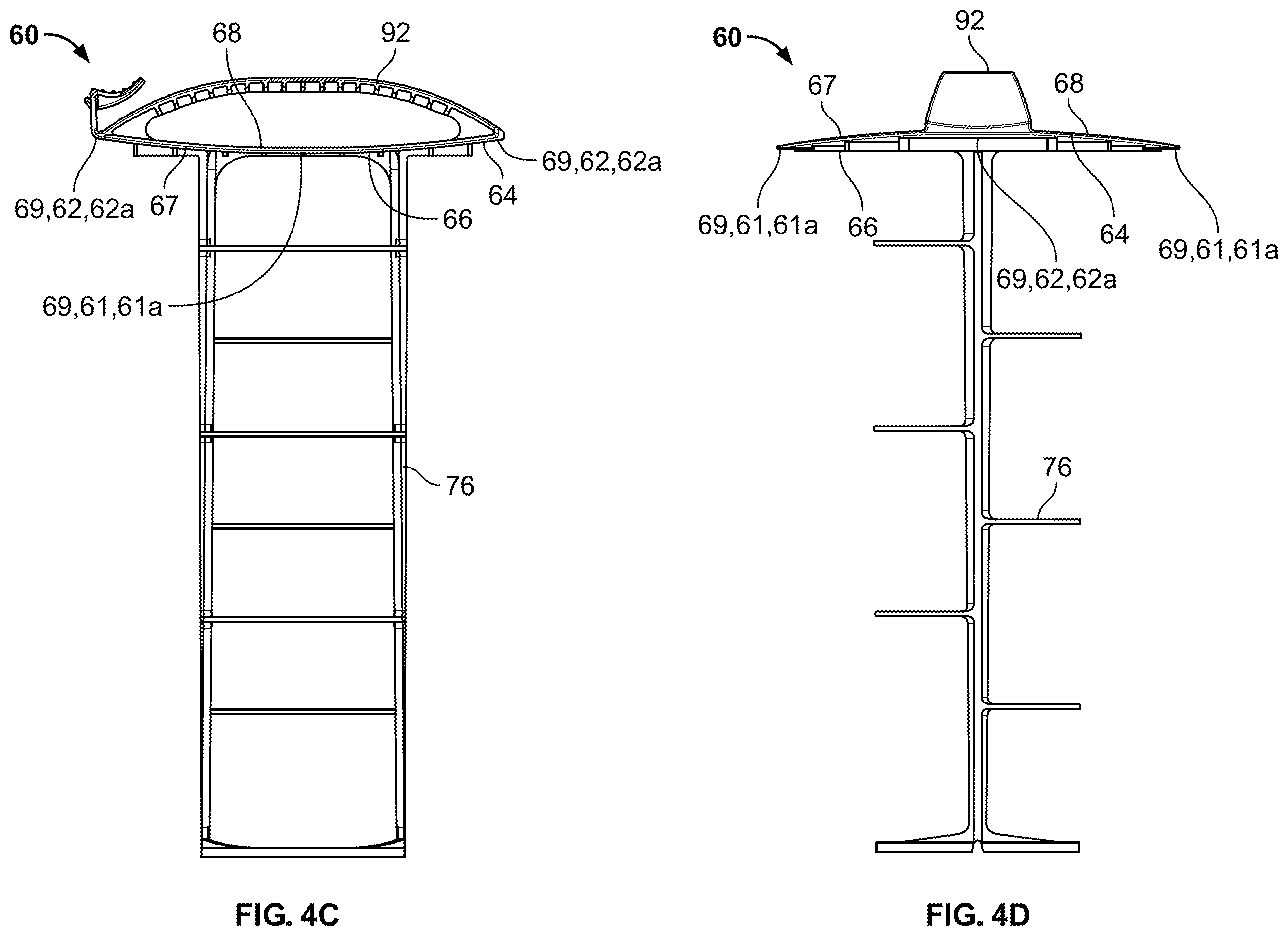 Patent US12496546 Figure 11 – Filter element with closed endcap forming a seal positioned at different axial distances