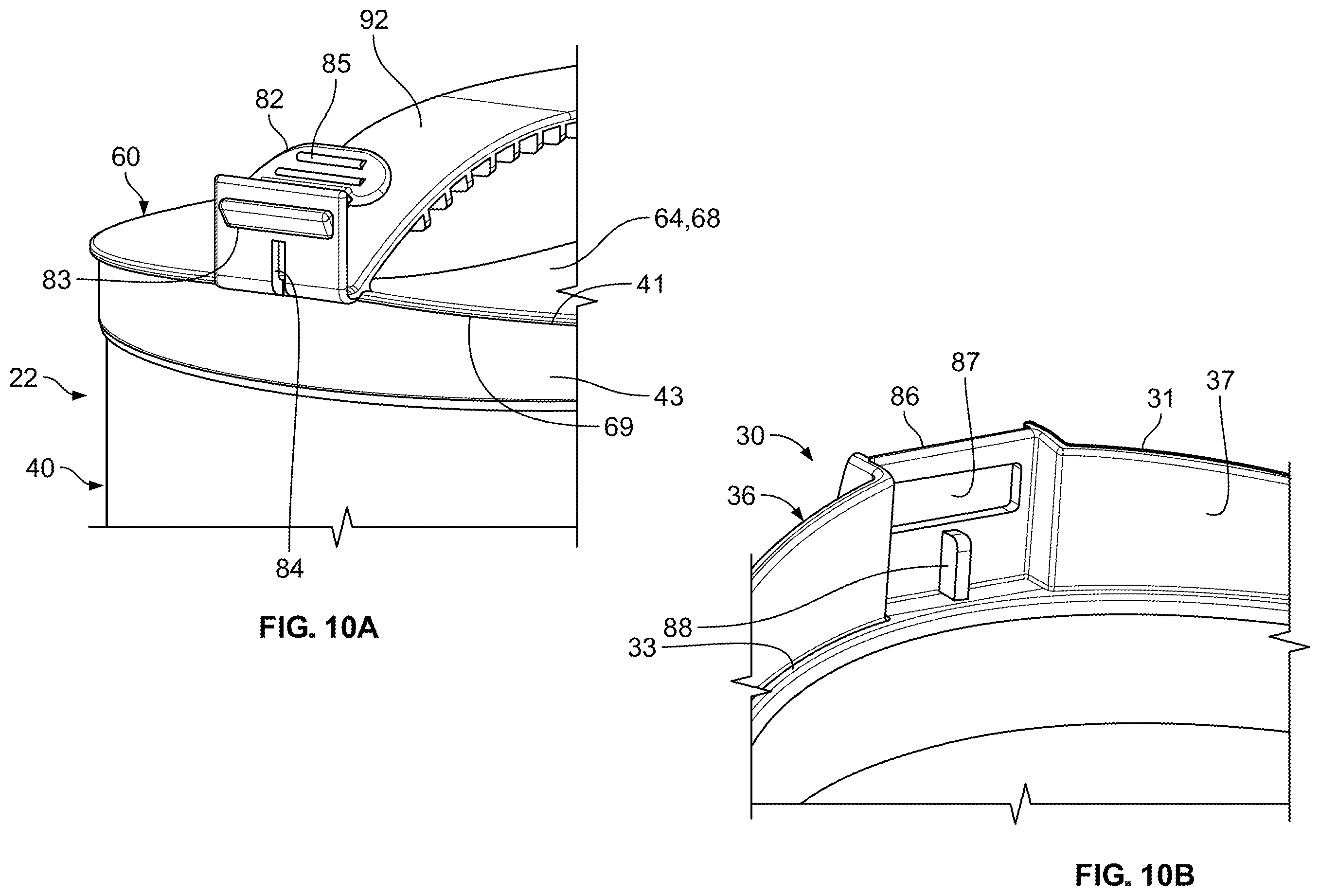 Patent US12496546 Figure 15 – Filter element with closed endcap forming a seal positioned at different axial distances