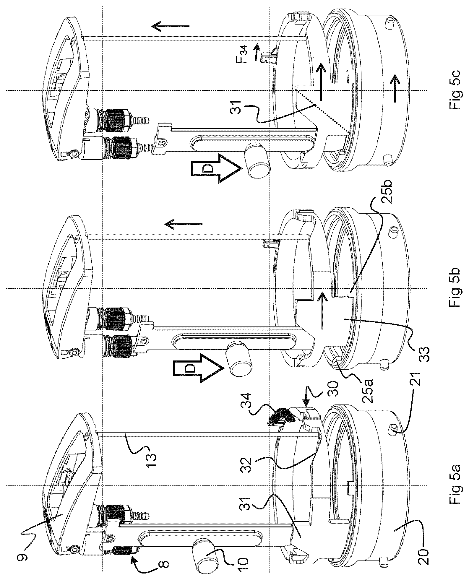 Patent US12496559 Figure 5 – Carbonator with guiding assembly