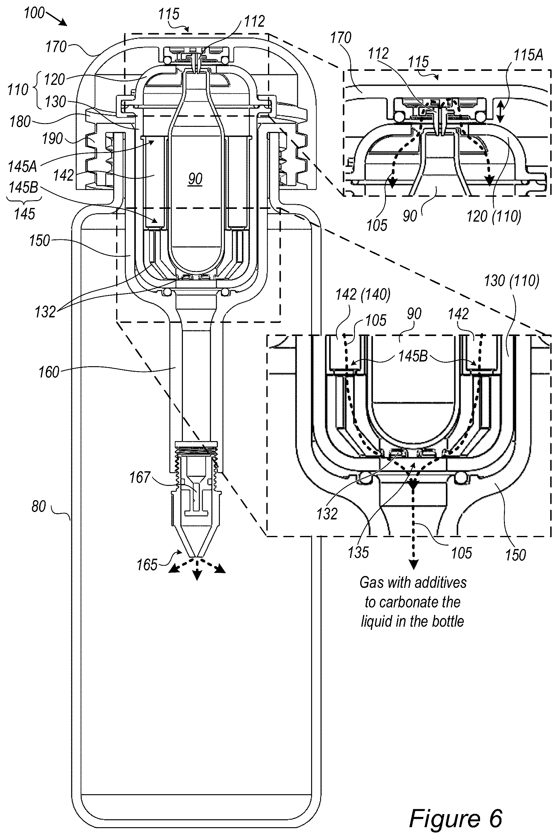 Patent US12496560 Figure 7 – On-the-go carbonation