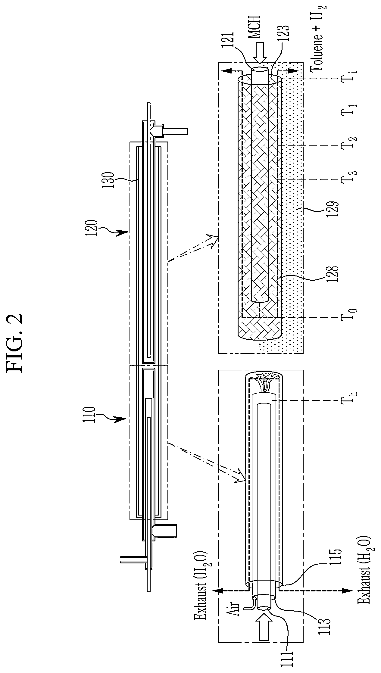 Patent US12496564 Figure 2 – Dehydrogenation reaction apparatus and system including the same