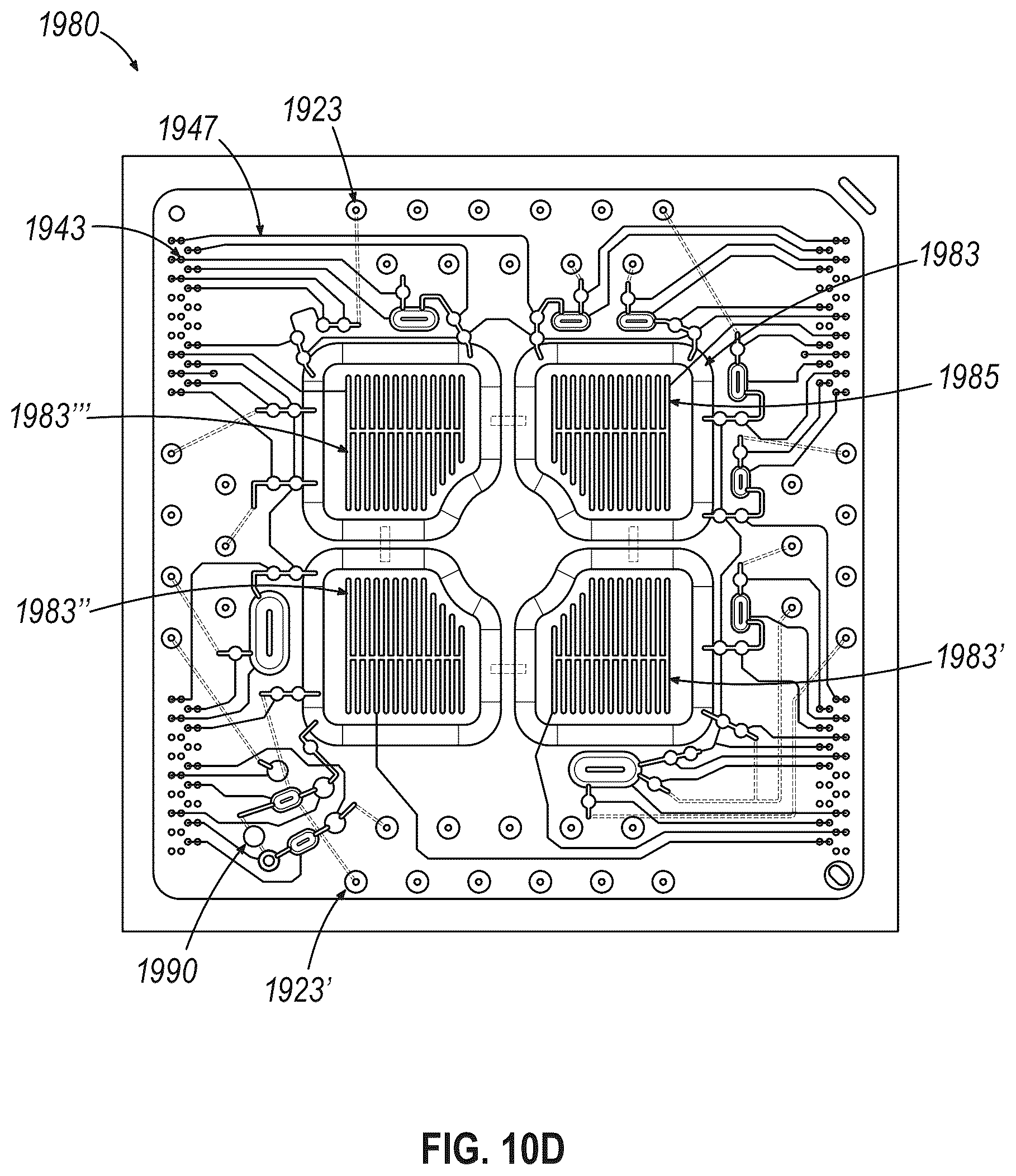 Patent US12496580 Figure 11 – Apparatuses and methods for measuring DNA/RNA production in biochips