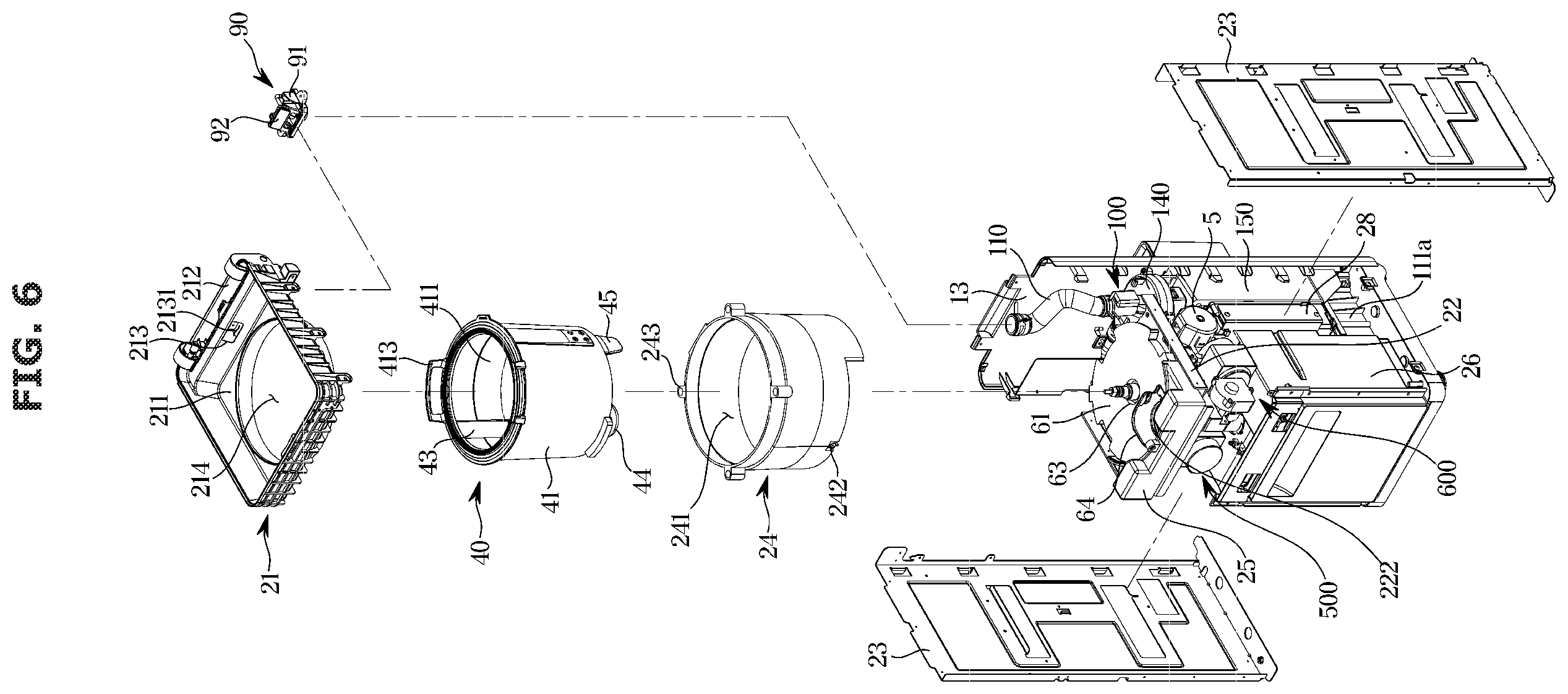 Patent US12496588 Figure 6 – Food waste disposer