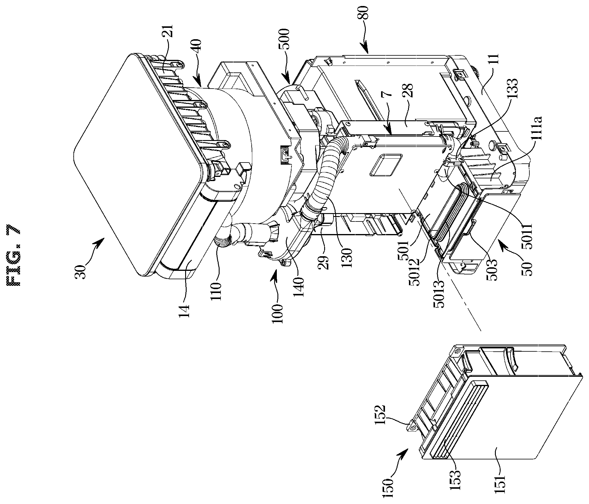 Patent US12496588 Figure 7 – Food waste disposer