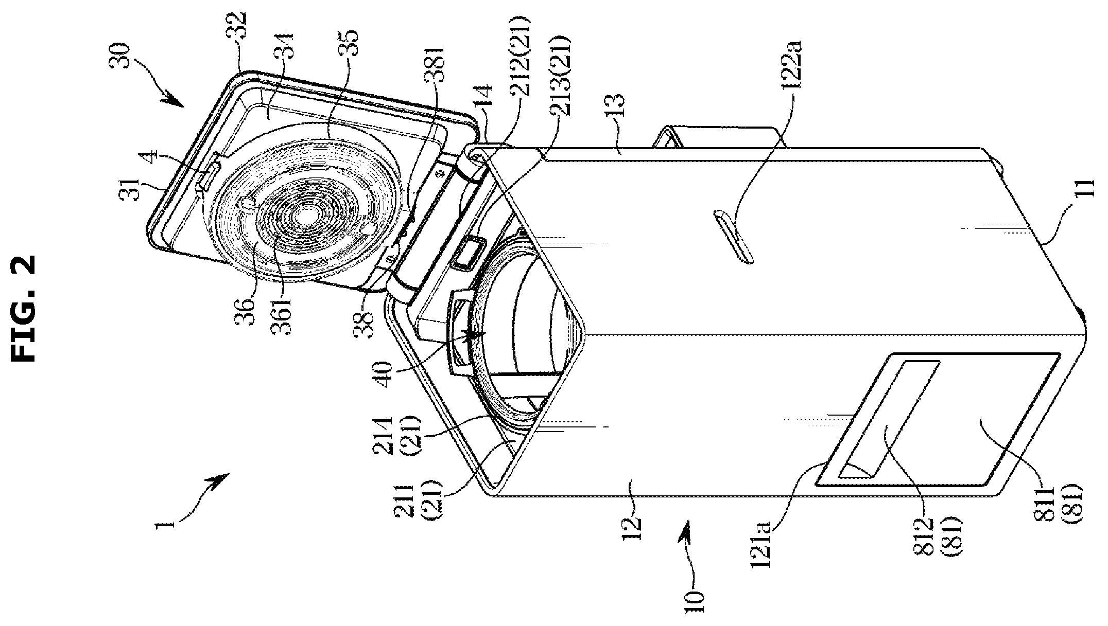 Patent US12496589 Figure 2 – Food waste disposer