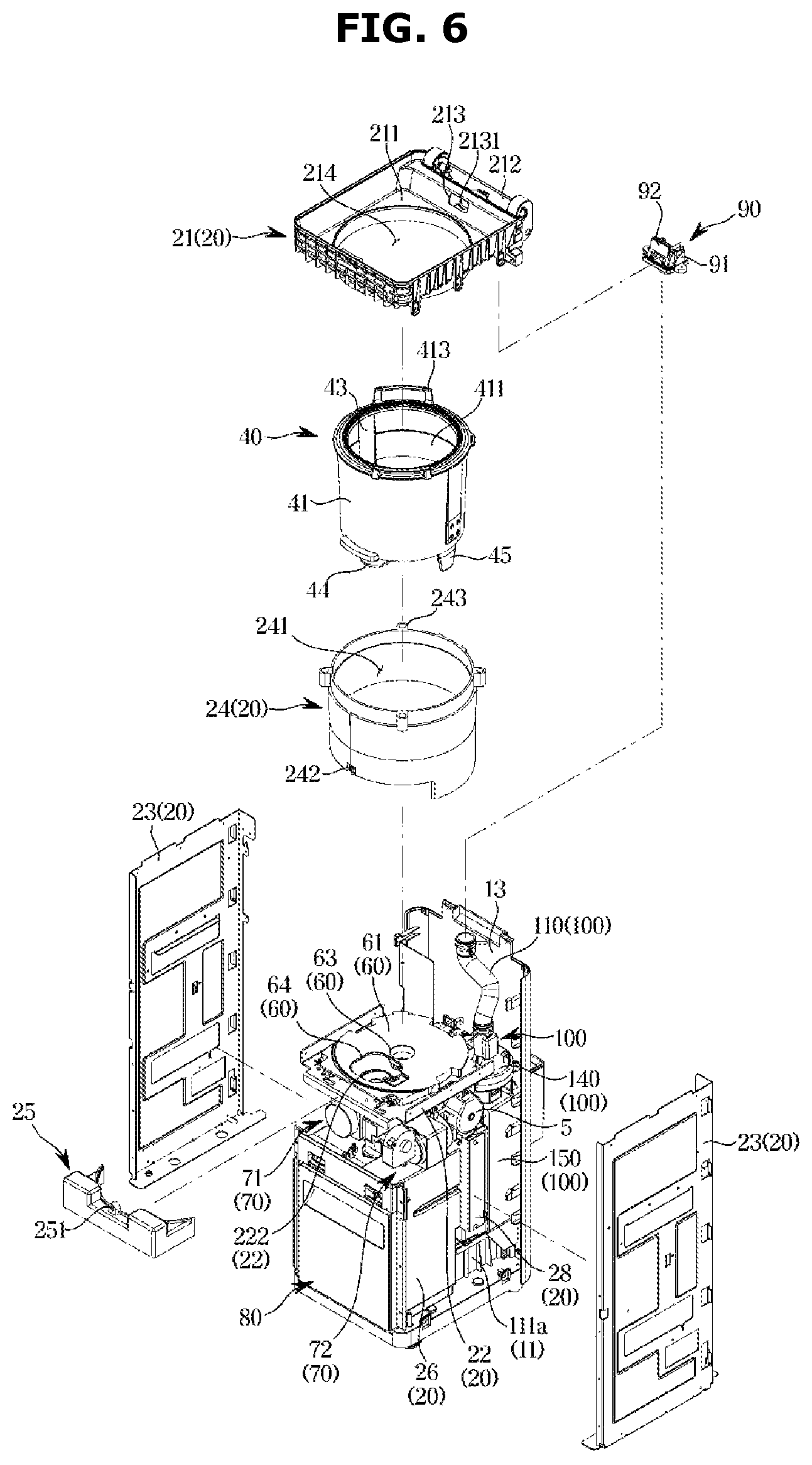 Patent US12496589 Figure 6 – Food waste disposer
