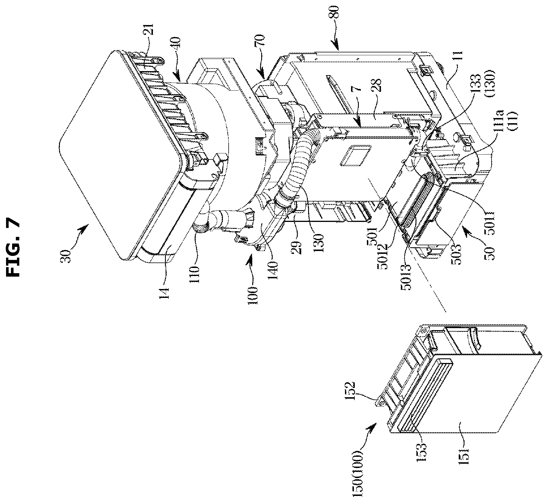 Patent US12496589 Figure 7 – Food waste disposer