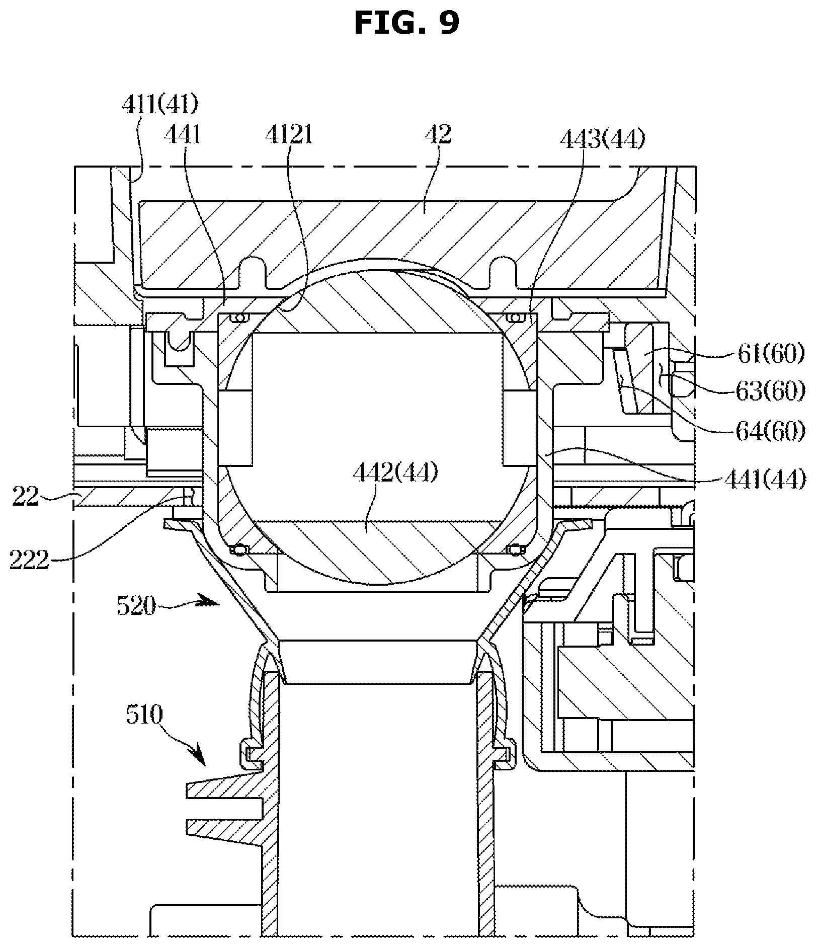 Patent US12496589 Figure 9 – Food waste disposer