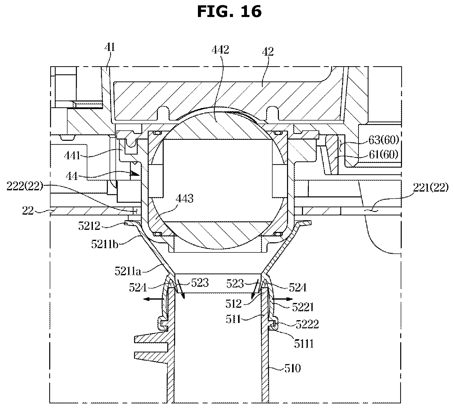 Patent US12496589 Figure 16 – Food waste disposer