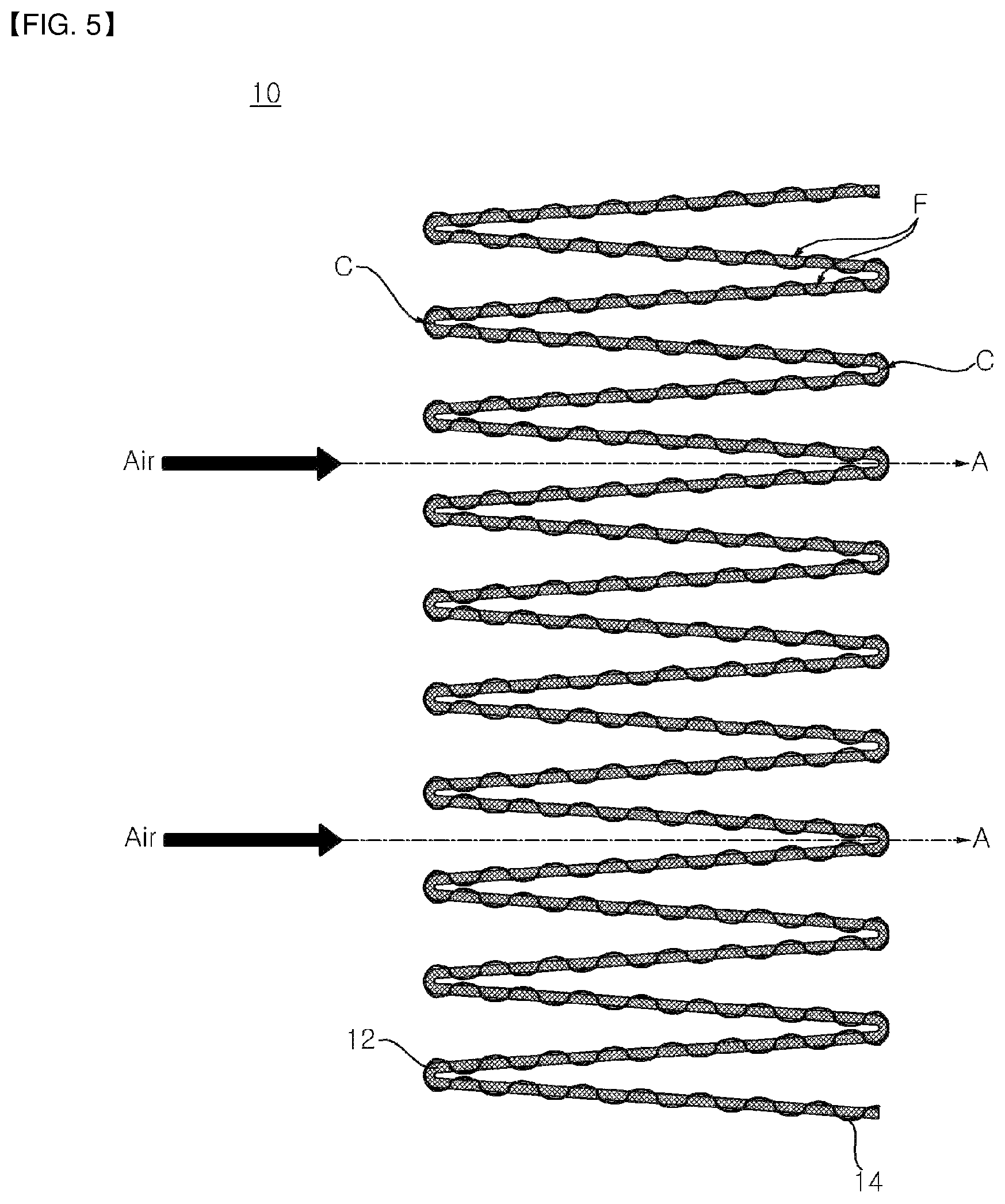 Patent US12496591 Figure 5 – Dust collection filter and dust collection filter manufacturing method