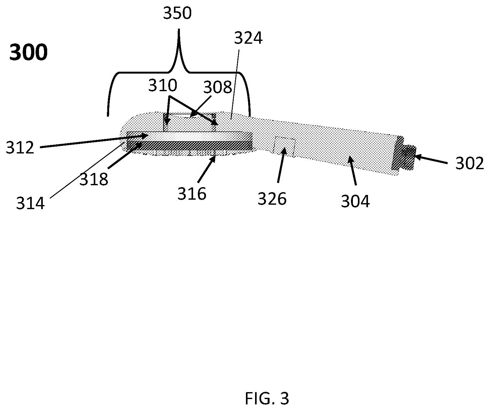 Patent US12496595 Figure 3 – Showerhead assembly with aeration