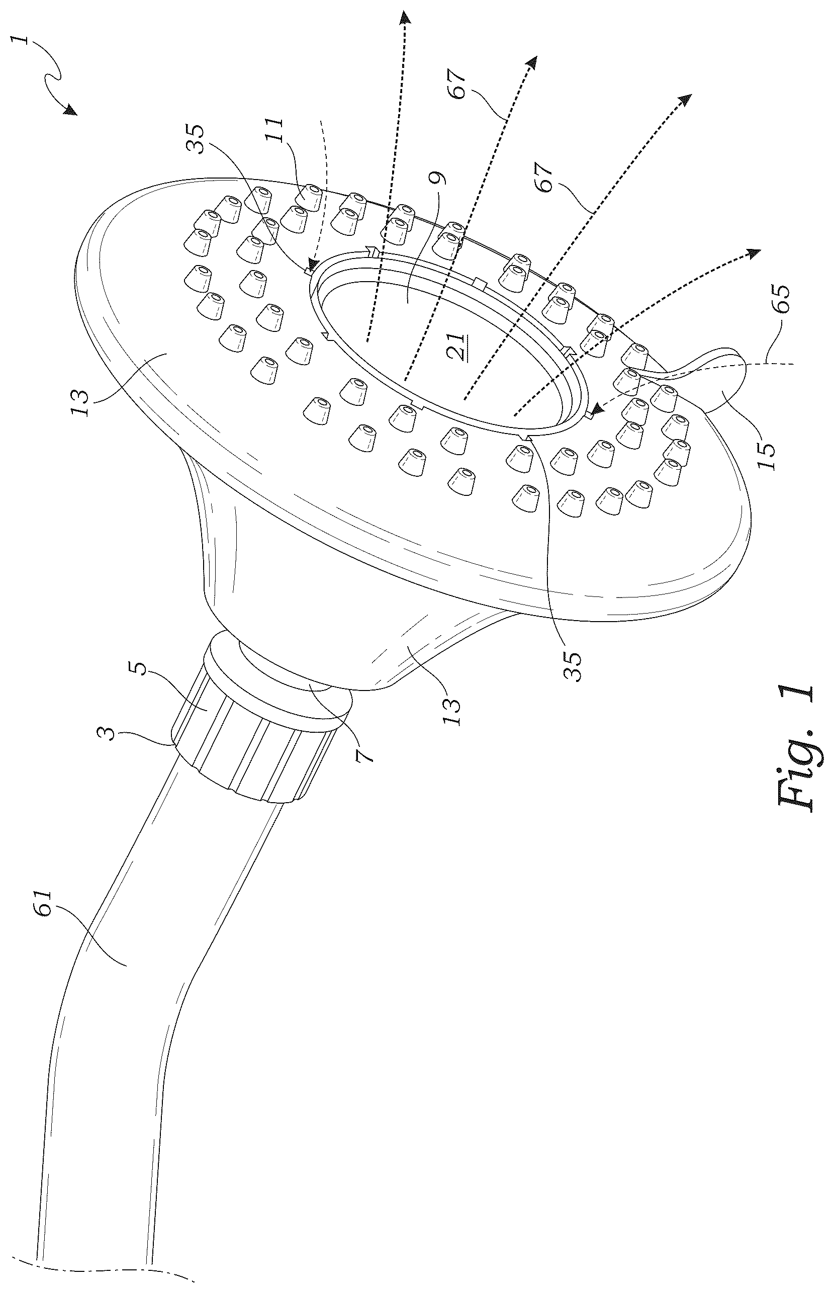 Patent US12496596 Figure 1 – Vortex venturi water spraying assembly