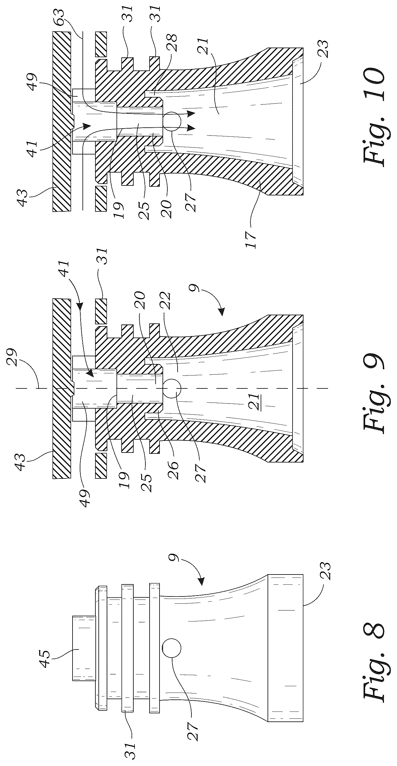 Patent US12496596 Figure 4 – Vortex venturi water spraying assembly