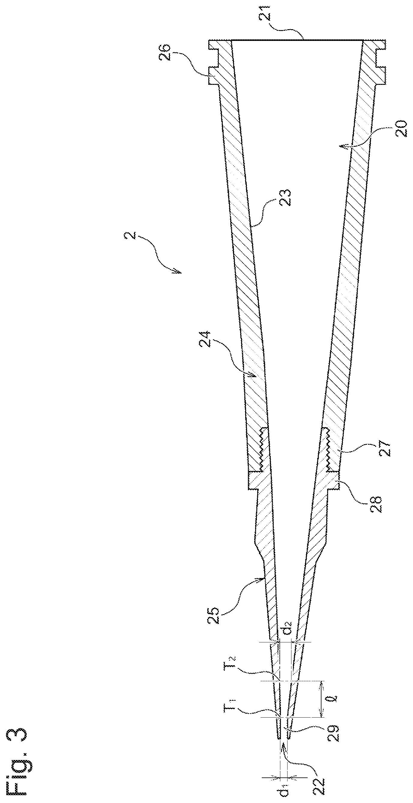 Patent US12496599 Figure 3 – Dispenser and nozzle for discharging mixture of gas and paste material and mechanical foaming device