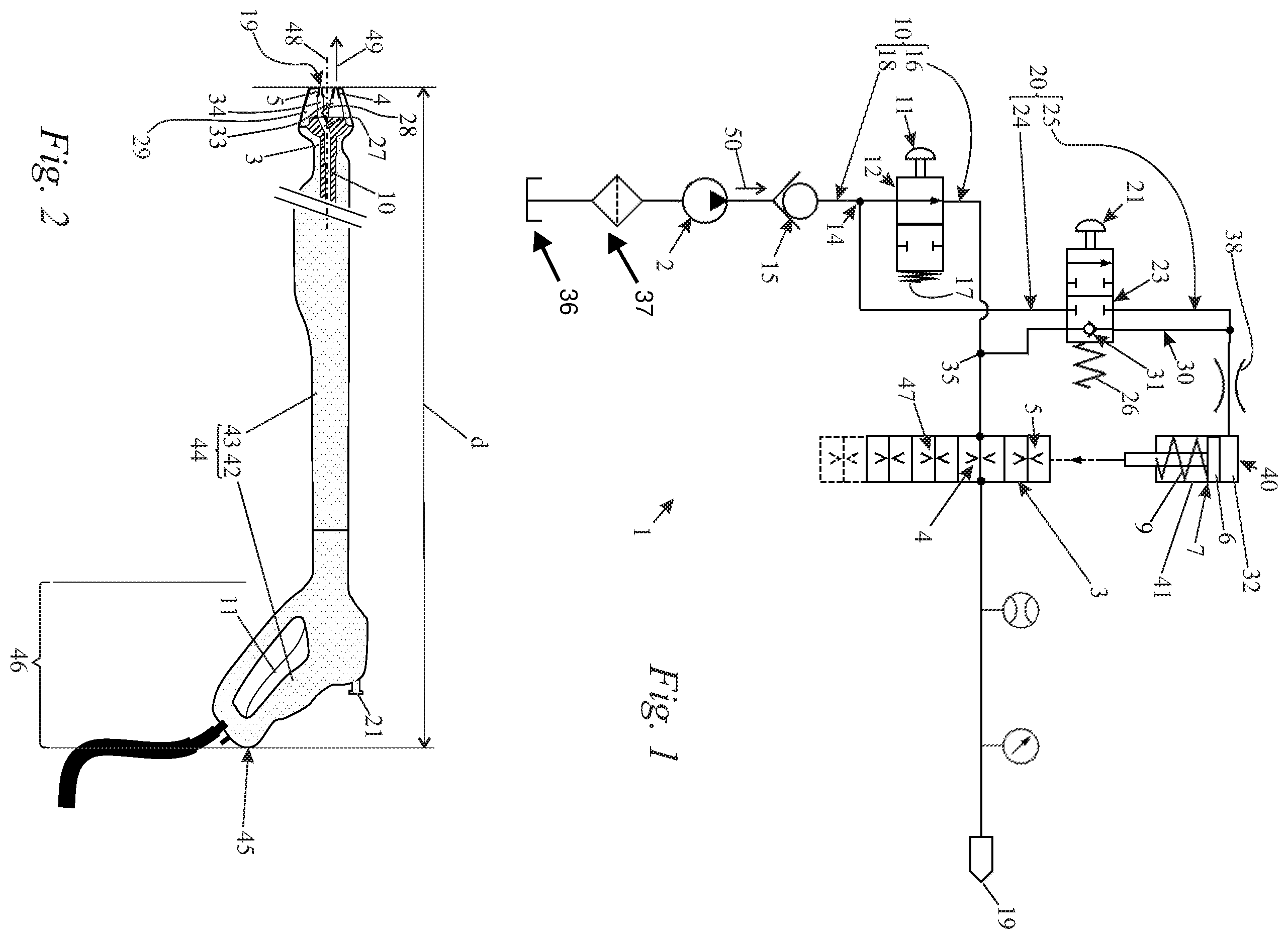 Patent US12496600 Figure 1 – High-pressure cleaning device