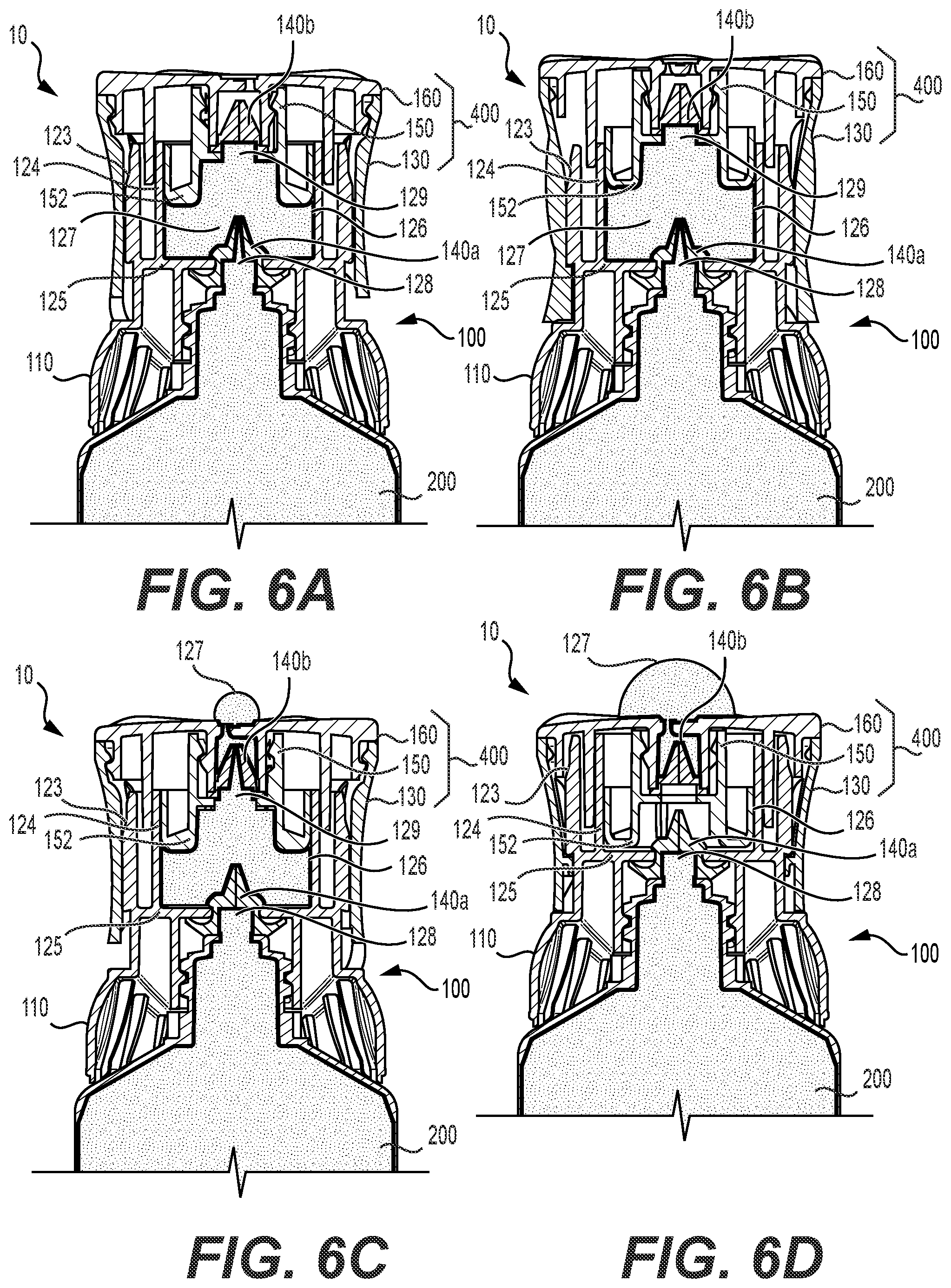 Patent US12496602 Figure 6 – Dosing device with dosing cap