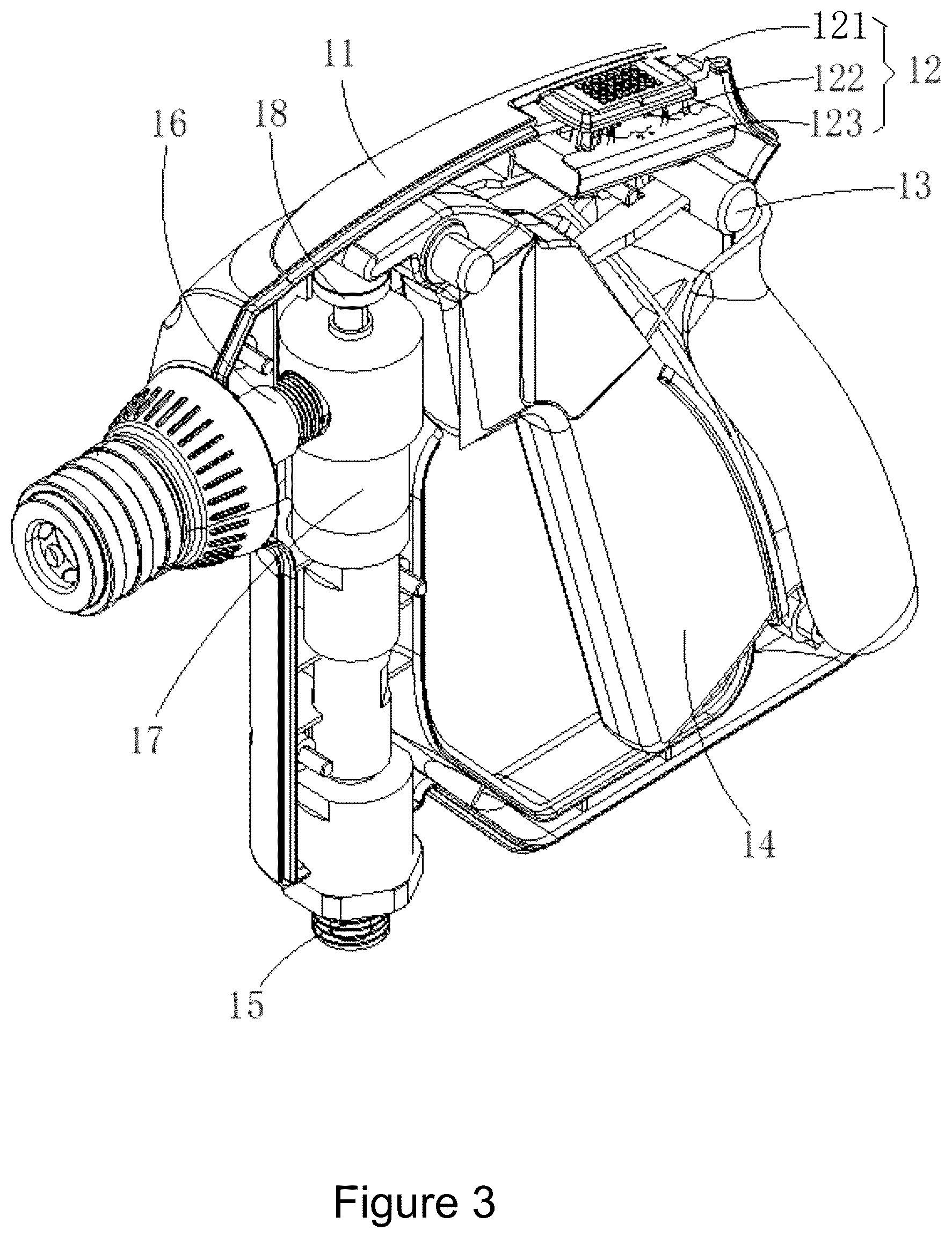 Patent US12496603 Figure 3 – Water gun