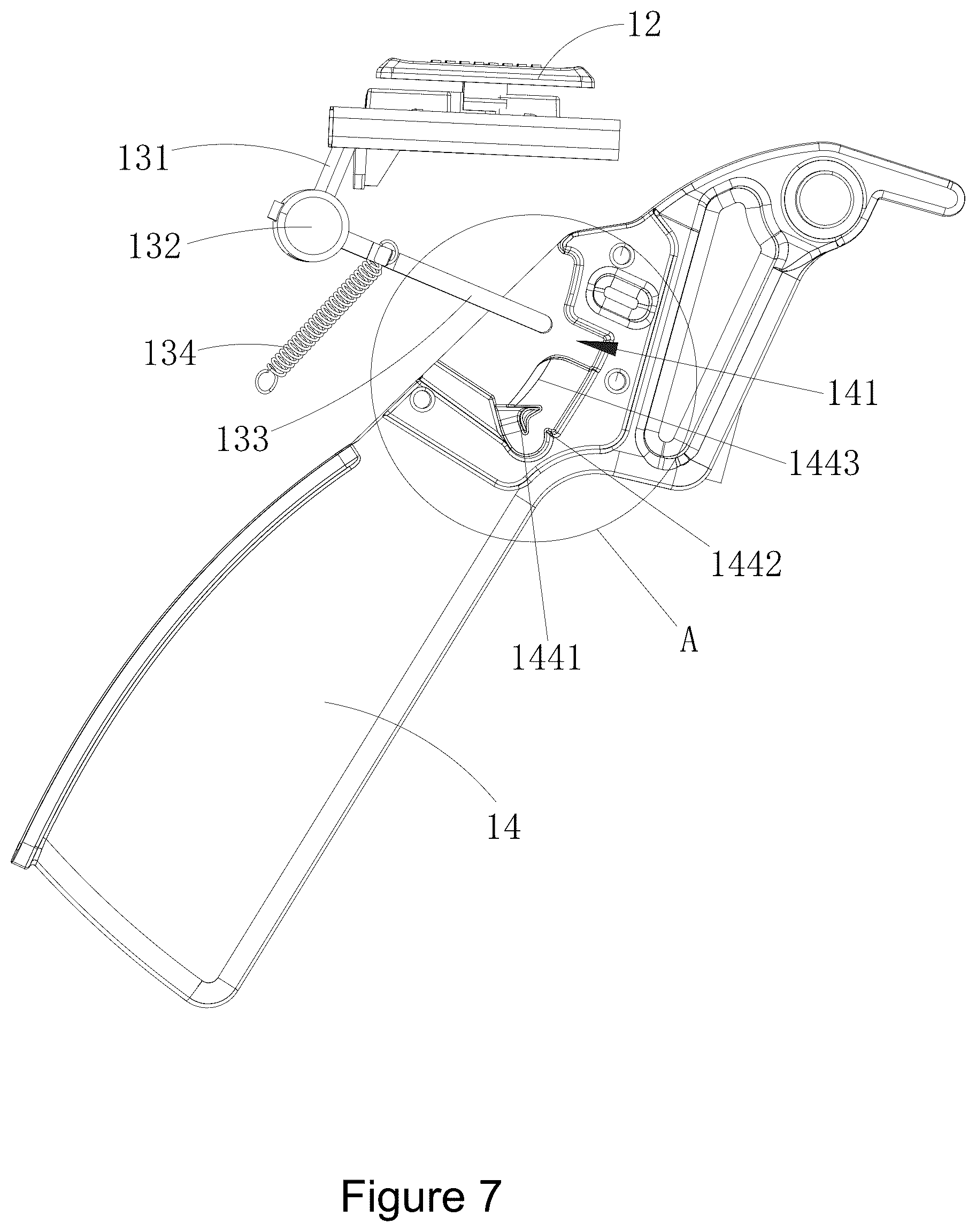Patent US12496603 Figure 7 – Water gun