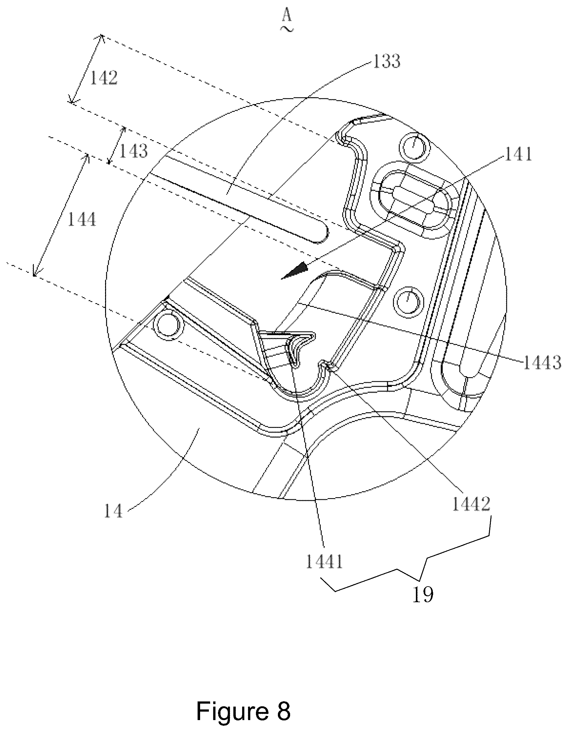 Patent US12496603 Figure 8 – Water gun